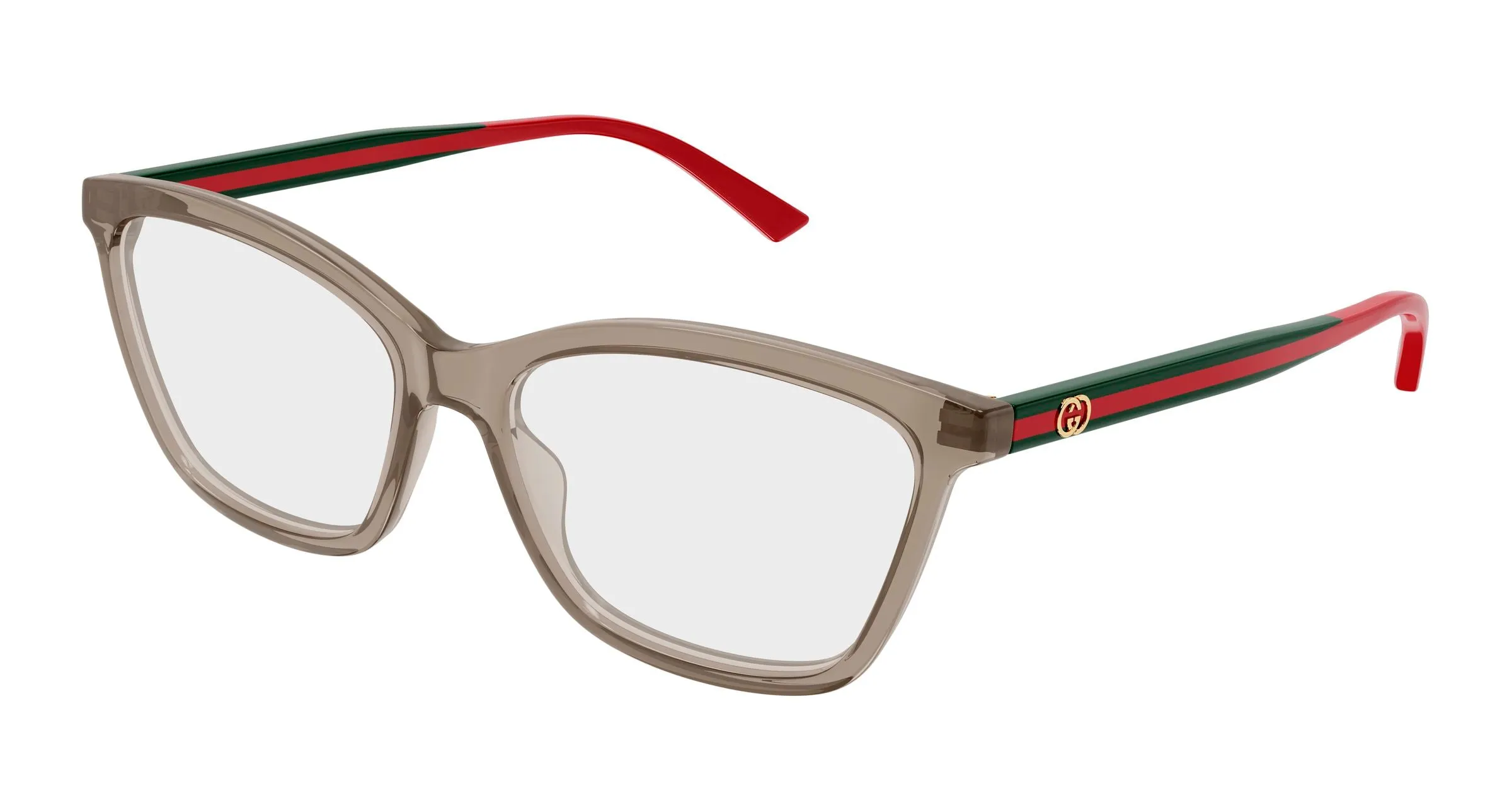 Gucci GG1989O 003 Montature da vista Acetato Marrone Trasparente Cat Eye - immagine 1