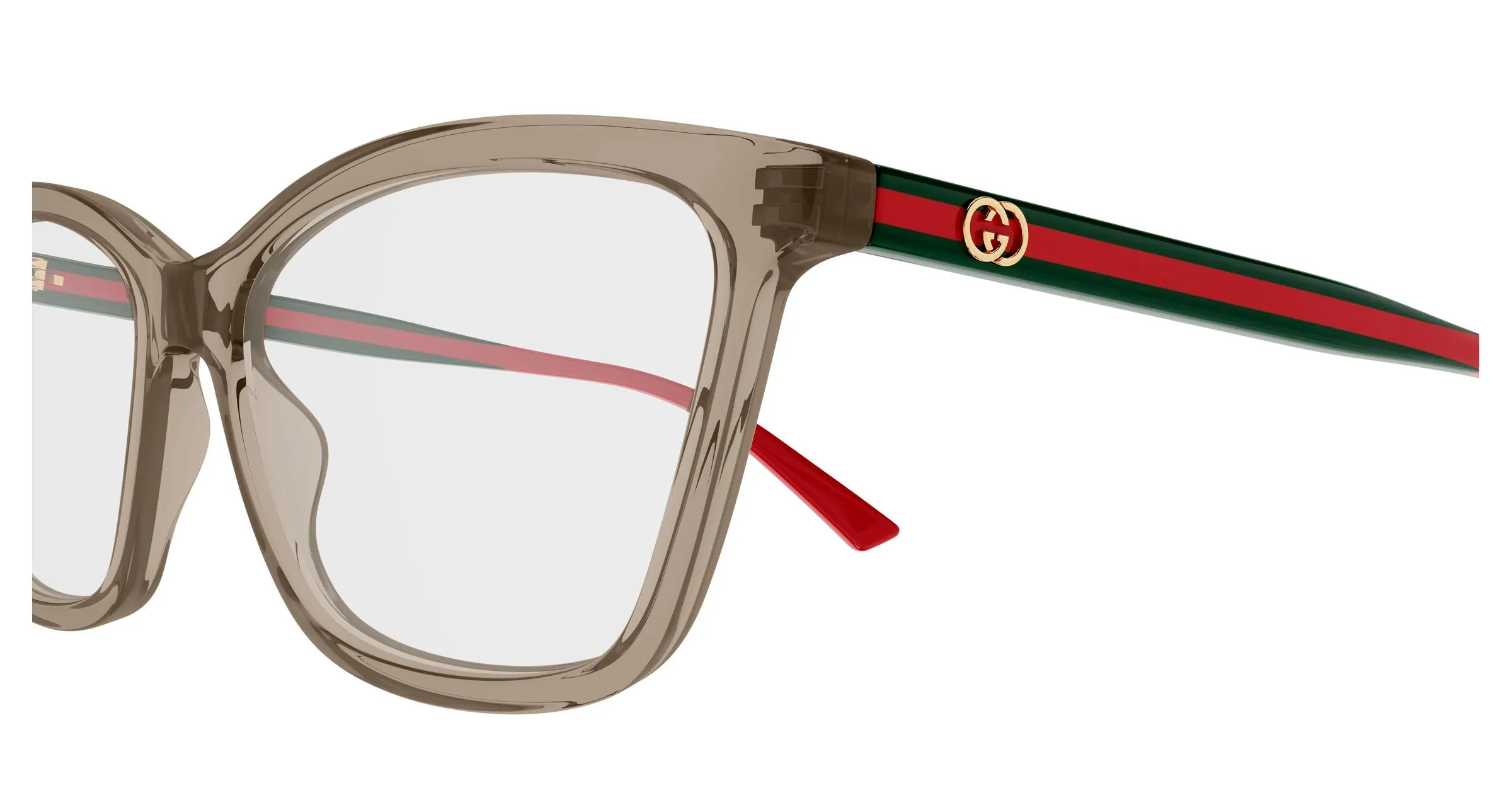Gucci GG1989O 003 Montature da vista Acetato Marrone Trasparente Cat Eye - immagine 3