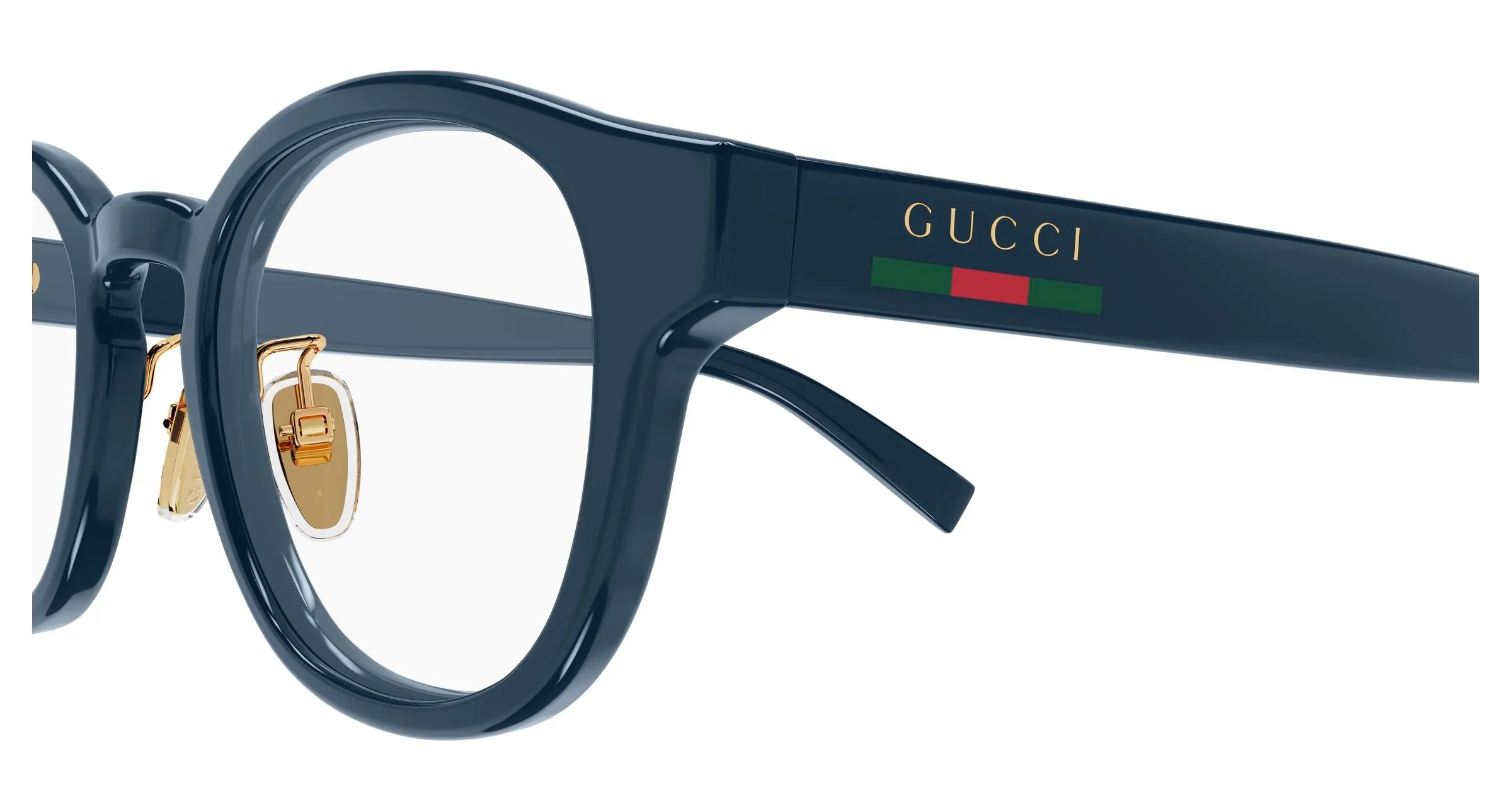 Gucci GG1988OK 004 Montature da vista Iniettato Blu Trasparente Rotonda - immagine 3