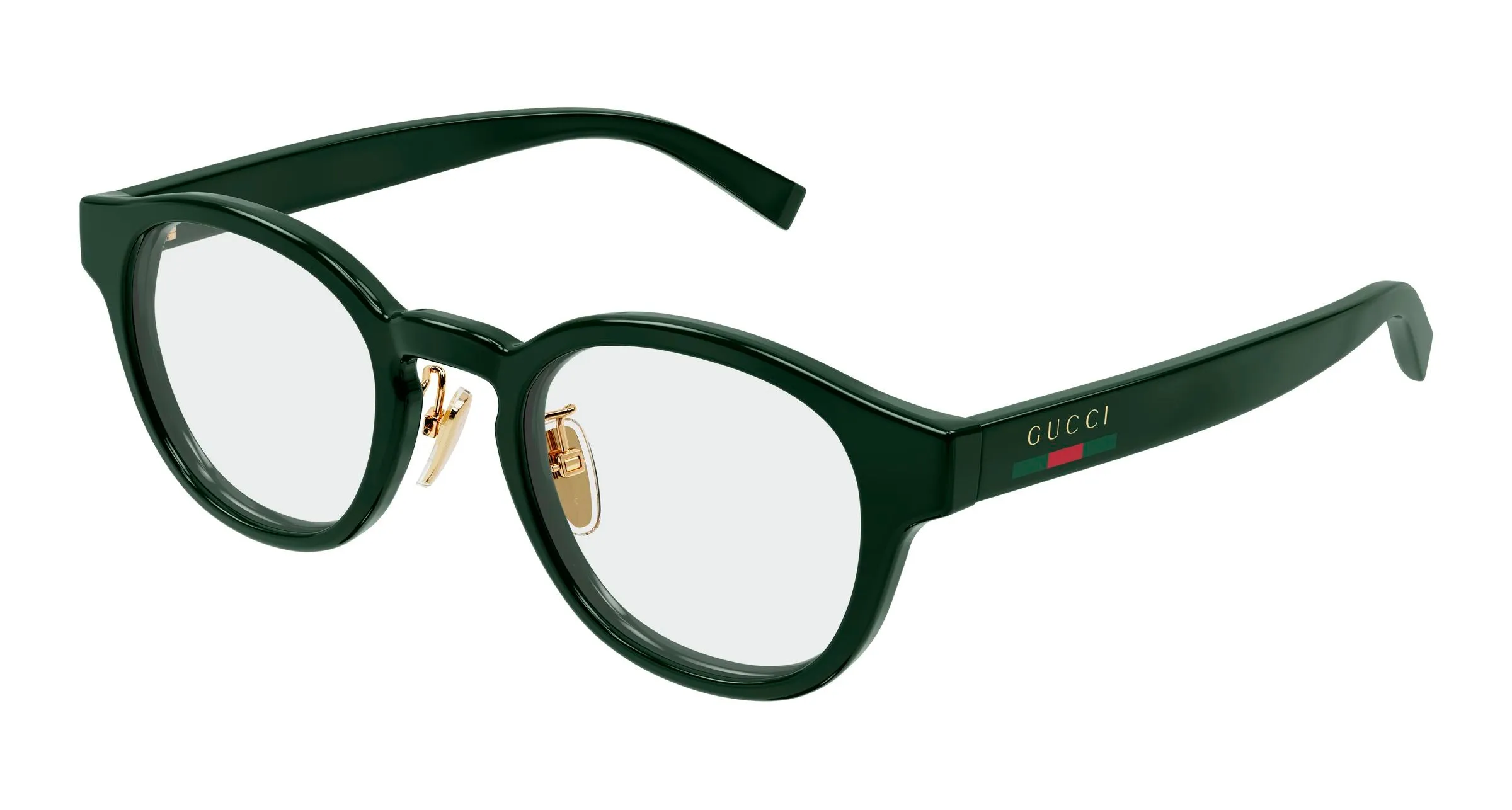 Gucci GG1988OK 003 Montature da vista Iniettato Verde Trasparente Rotonda - immagine 1