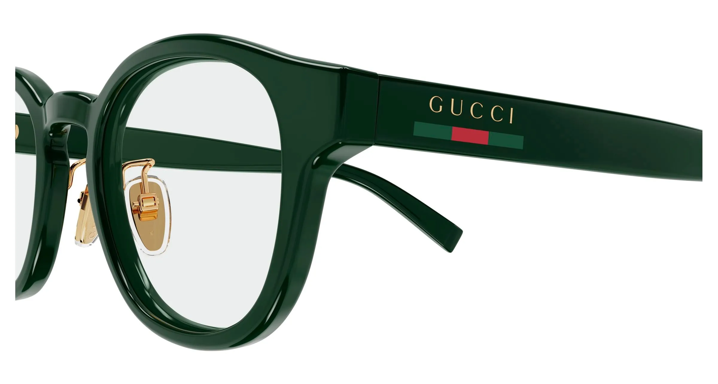 Gucci GG1988OK 003 Montature da vista Iniettato Verde Trasparente Rotonda - immagine 3