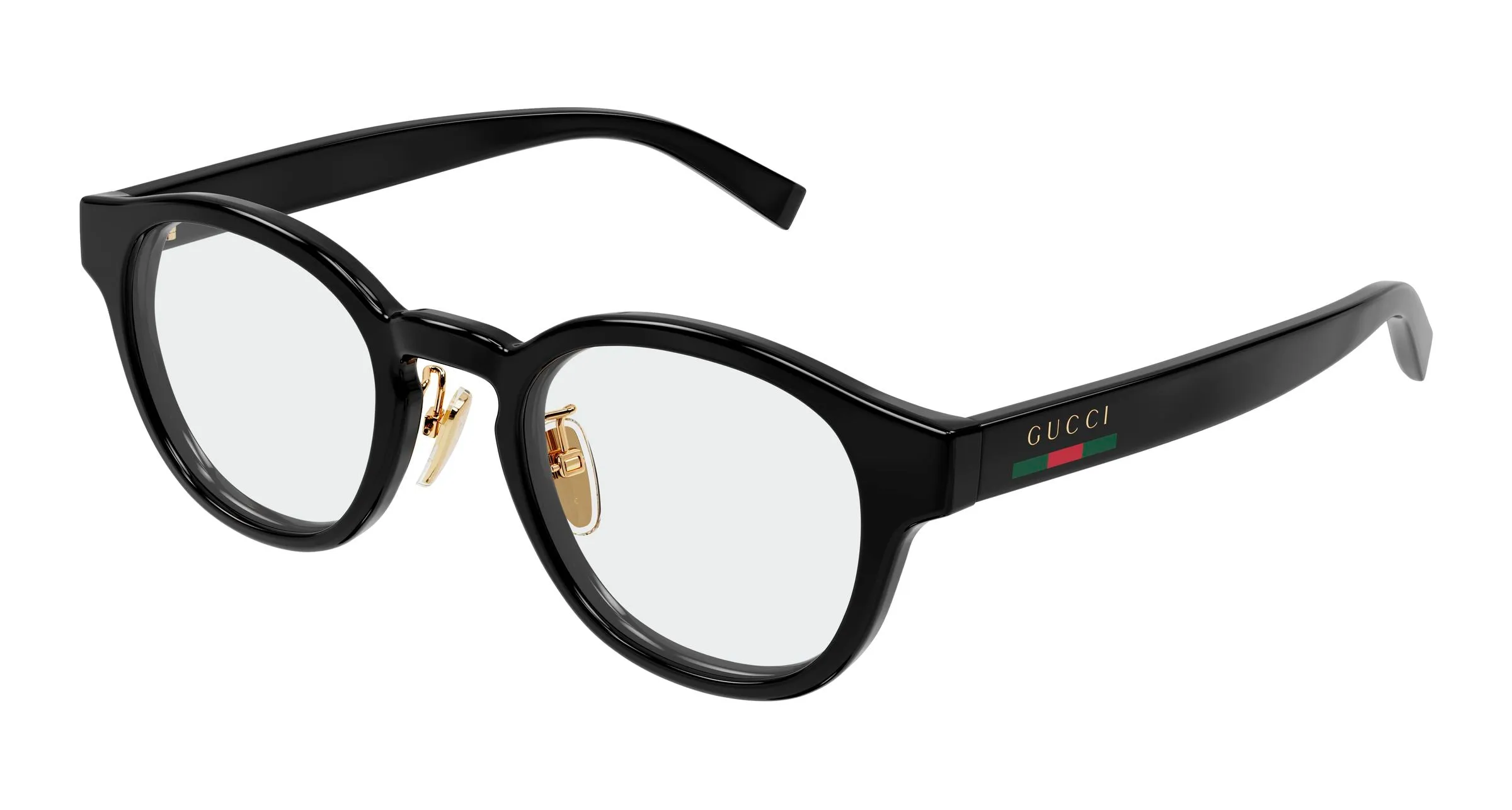 Gucci GG1988OK 001 Montature da vista Iniettato Nero Trasparente Rotonda - immagine 1