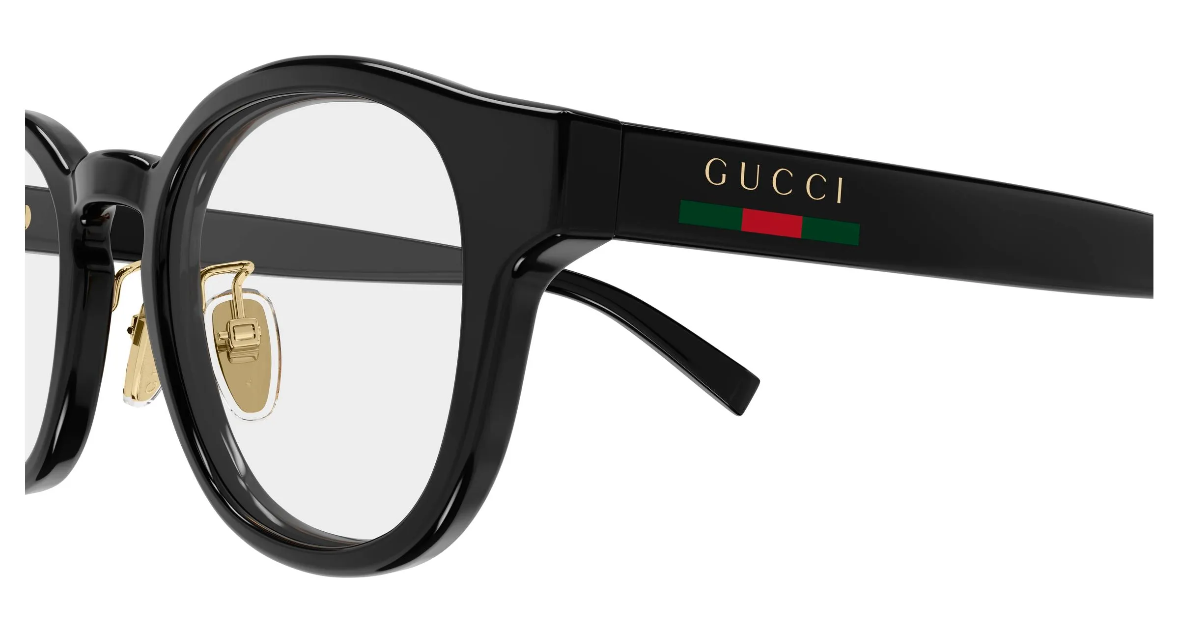 Gucci GG1988OK 001 Montature da vista Iniettato Nero Trasparente Rotonda - immagine 3