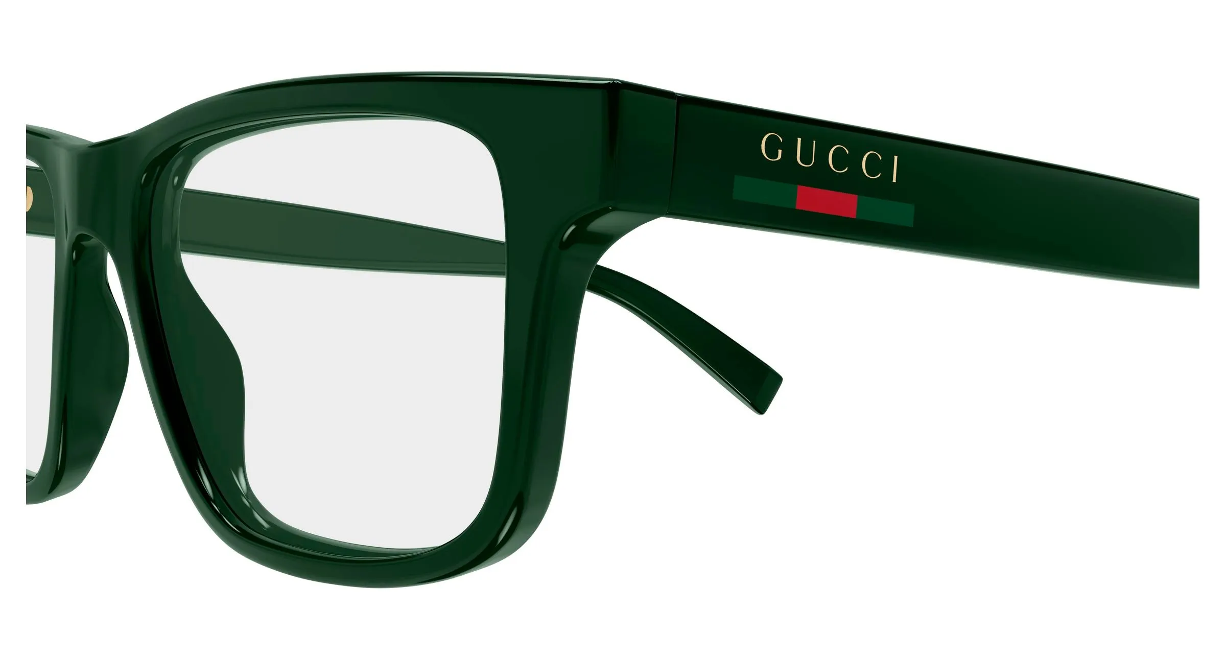 Gucci GG1987O 004 Montature da vista Iniettato Verde Trasparente Squadrata - immagine 3