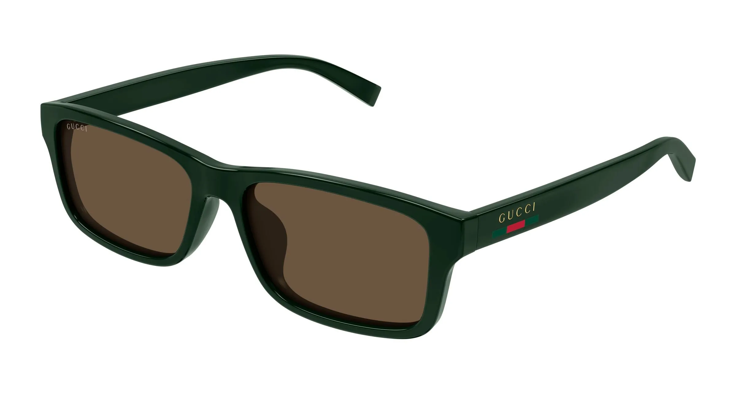 Gucci GG1986SA 003 Occhiali da sole Iniettato Verde Marrone Squadrata - immagine 1