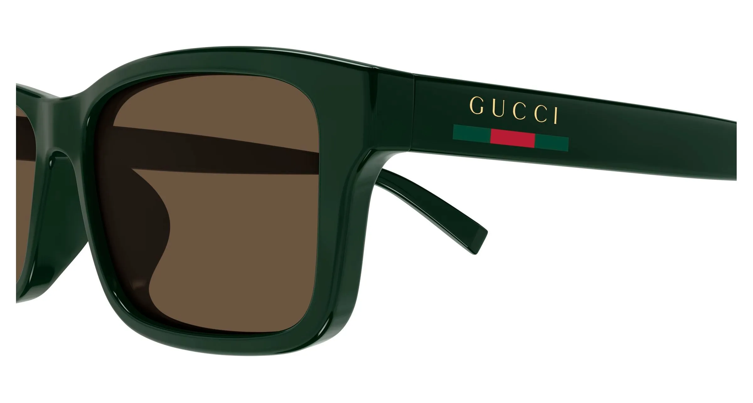 Gucci GG1986SA 003 Occhiali da sole Iniettato Verde Marrone Squadrata - immagine 3