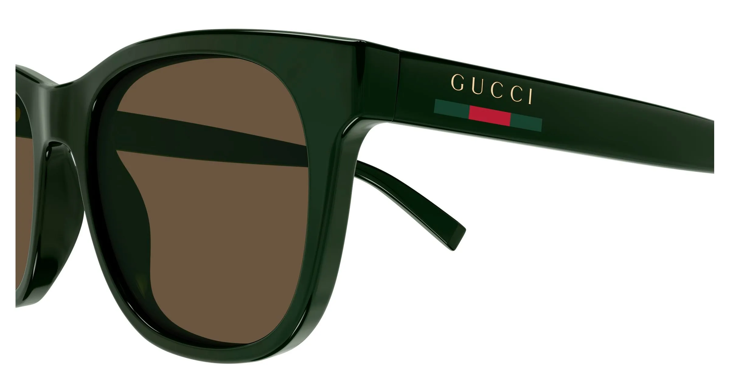 Gucci GG1985S 004 Occhiali da sole Iniettato Verde Marrone Rotonda - immagine 3