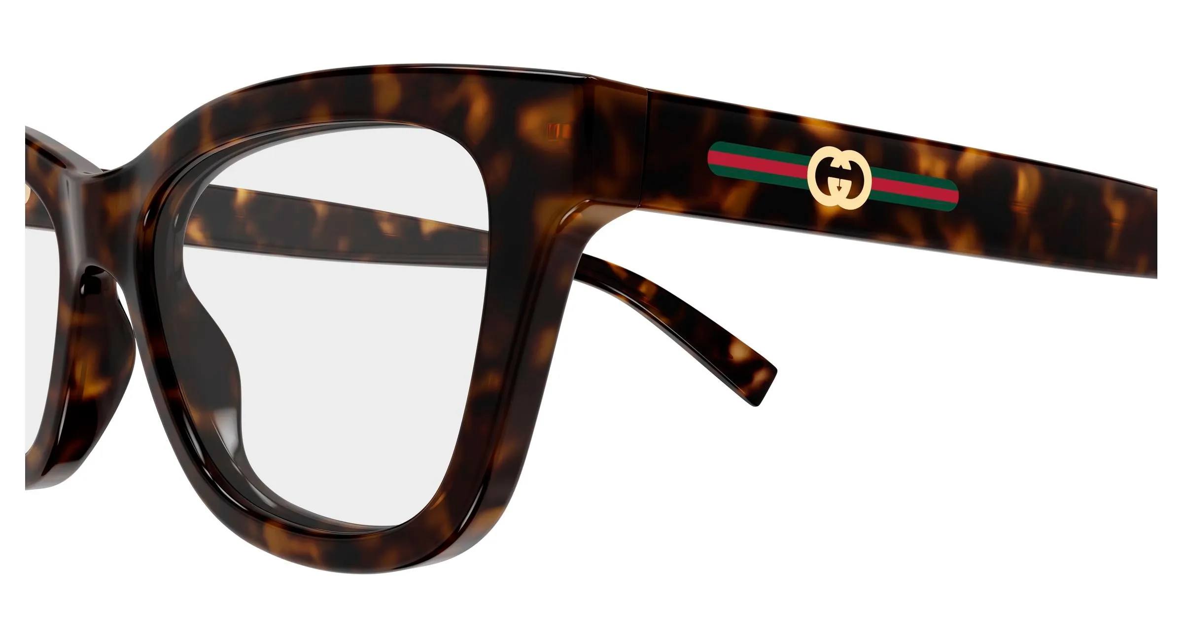 Gucci GG1983O 002 Montature da vista Iniettato Havana Trasparente Cat Eye - immagine 3