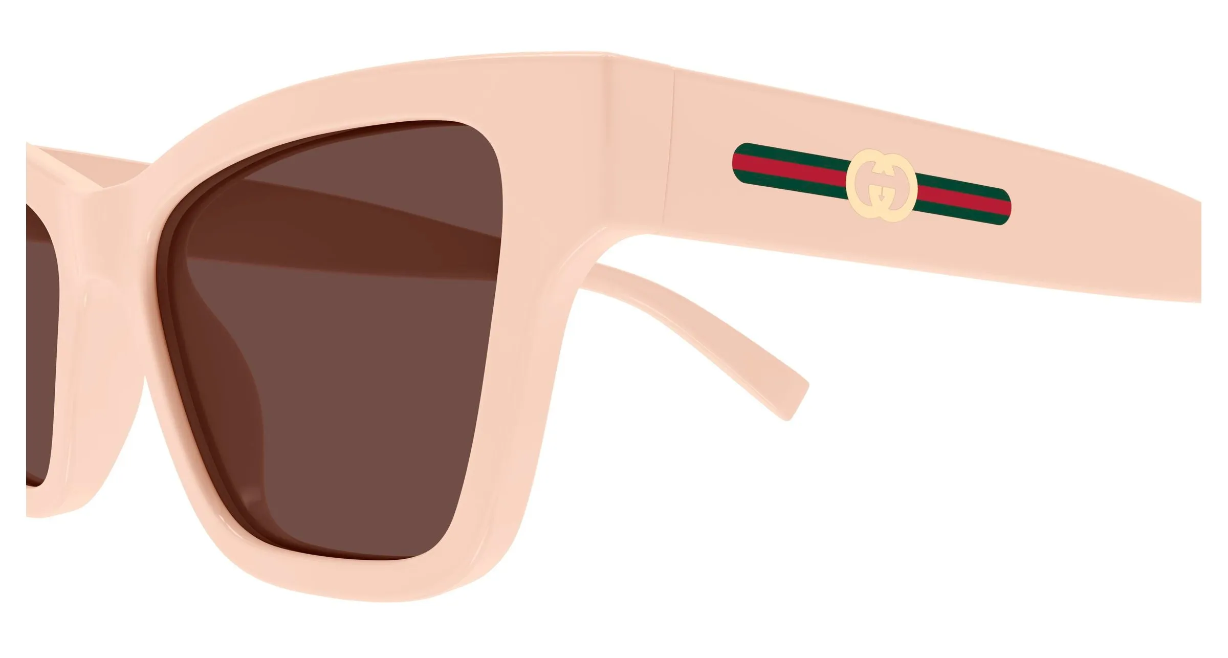 Gucci GG1982S 004 Occhiali da sole Iniettato Rosa Marrone Cat Eye - immagine 3