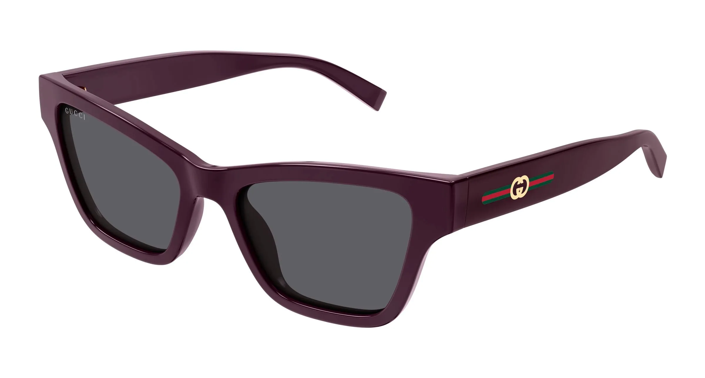 Gucci GG1982S 003 Occhiali da sole Iniettato Viola Grigio Cat Eye - immagine 1