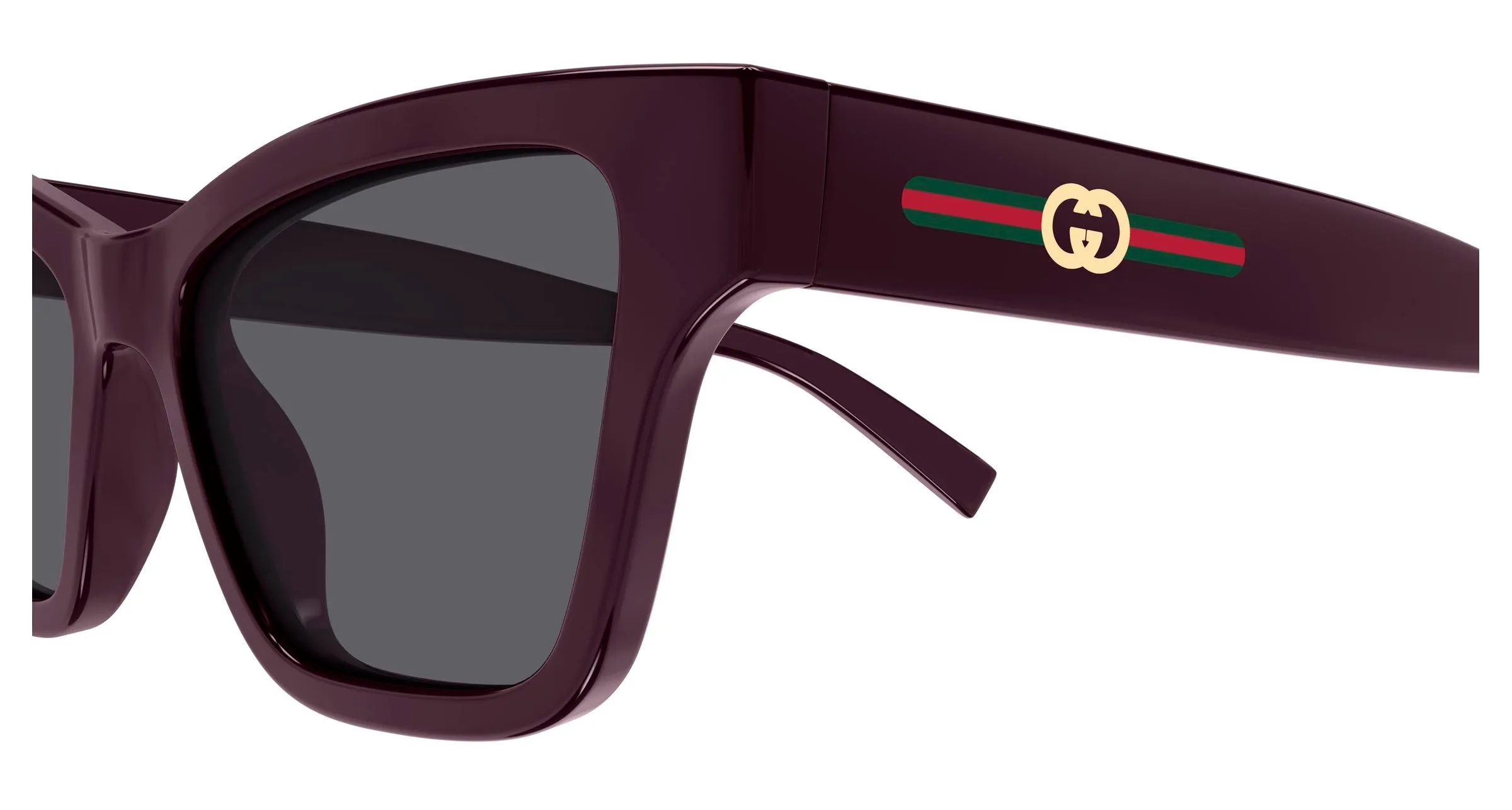 Gucci GG1982S 003 Occhiali da sole Iniettato Viola Grigio Cat Eye - immagine 3