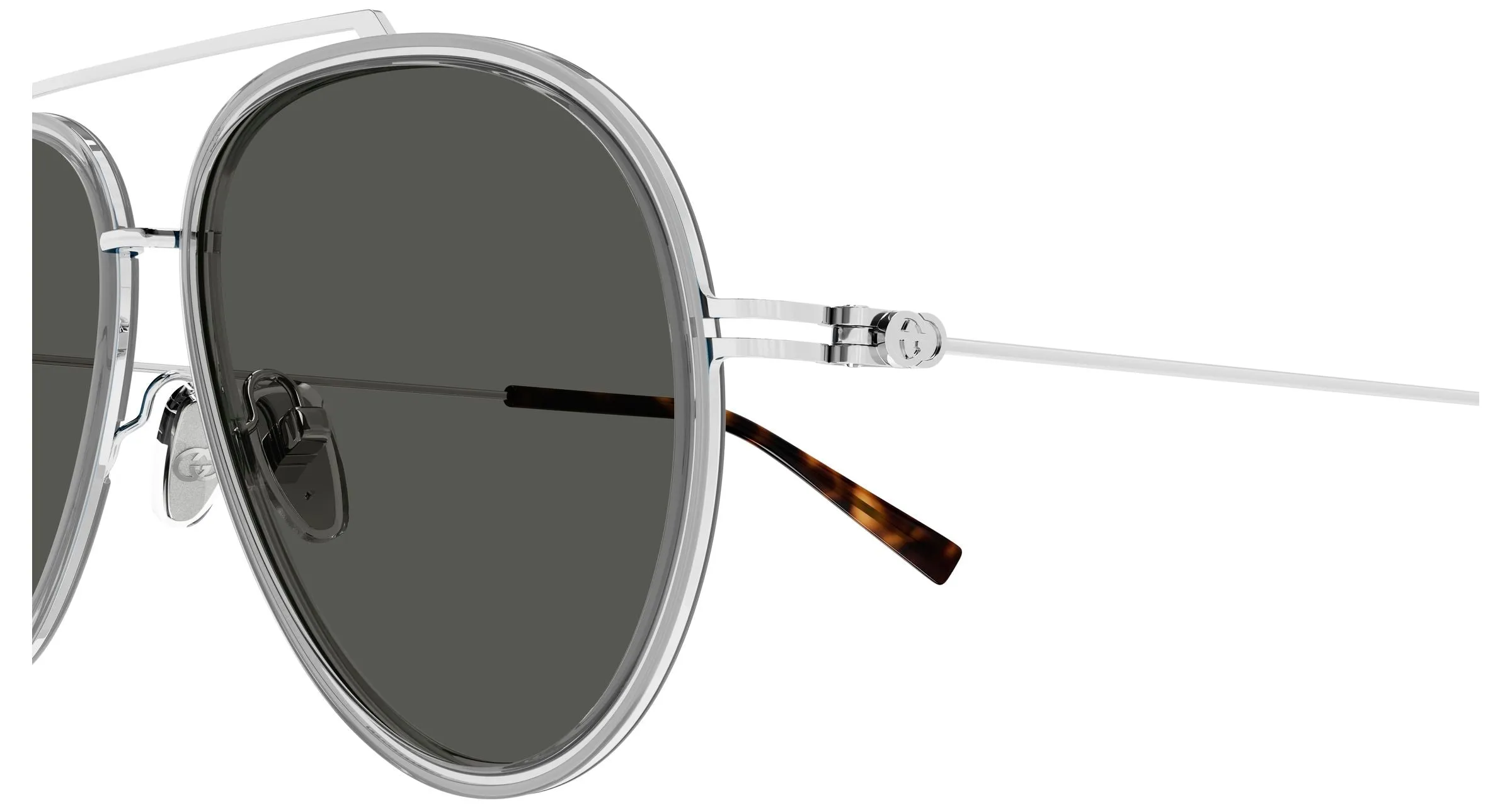 Gucci GG1981S 005 Occhiali da sole Iniettato Grigio Grigio Pilot - immagine 3