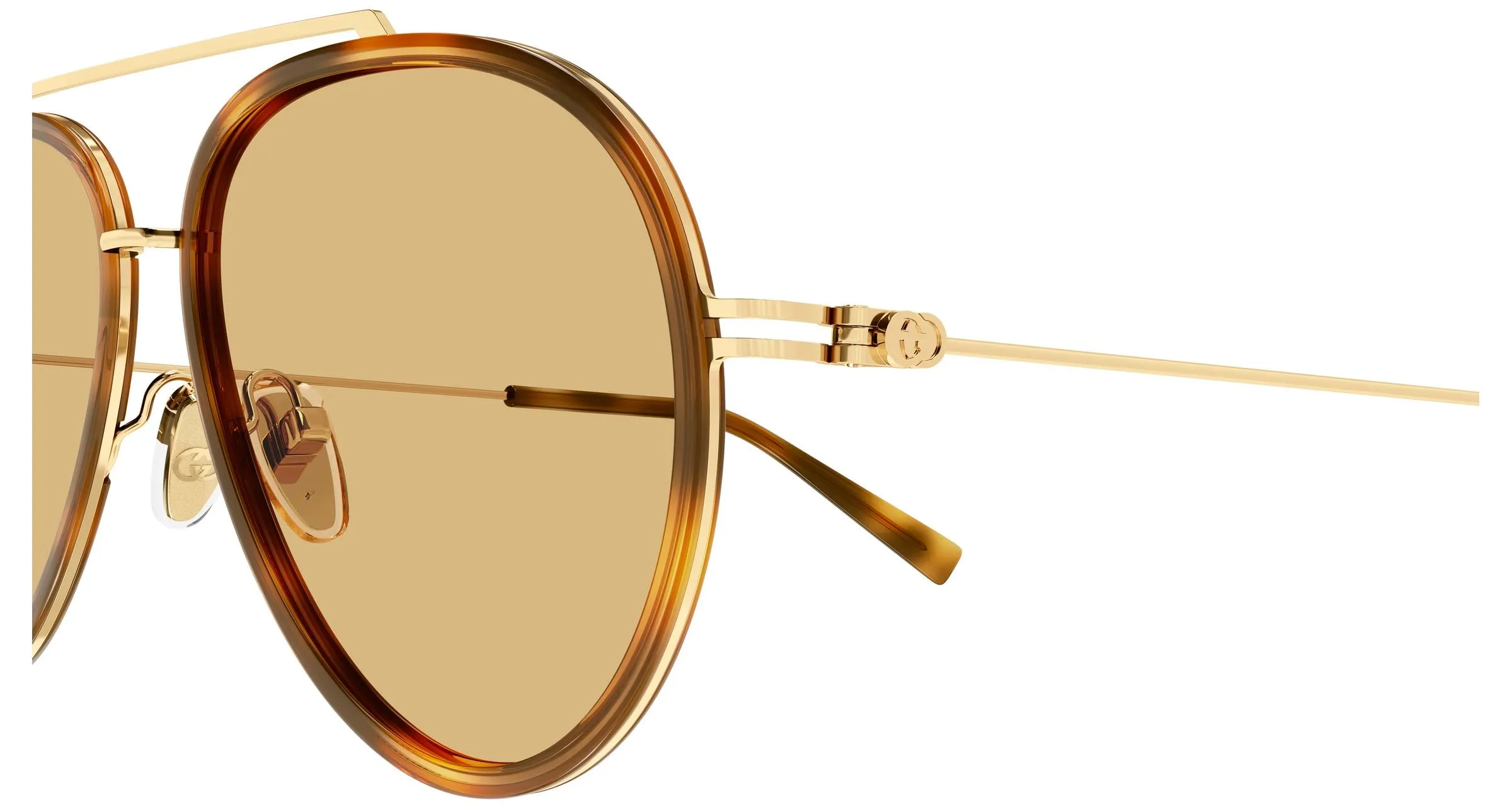 Gucci GG1981S 002 Occhiali da sole Iniettato Havana Arancione Pilot - immagine 3