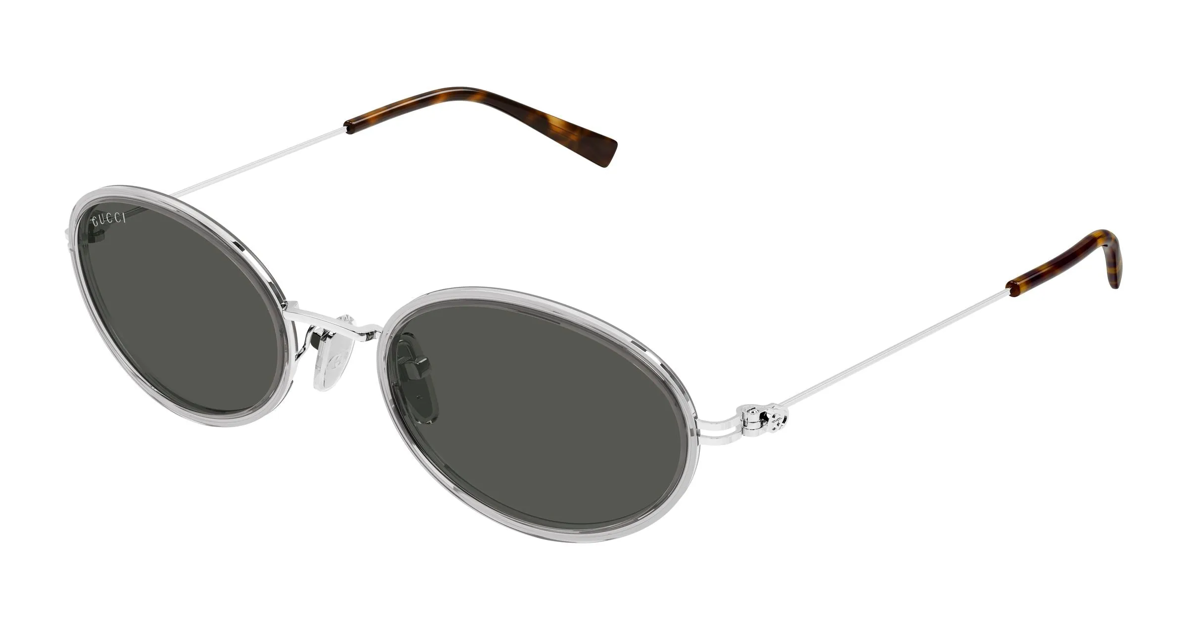 Gucci GG1980S 005 Occhiali da sole Iniettato Grigio Grigio Rotonda - immagine 1