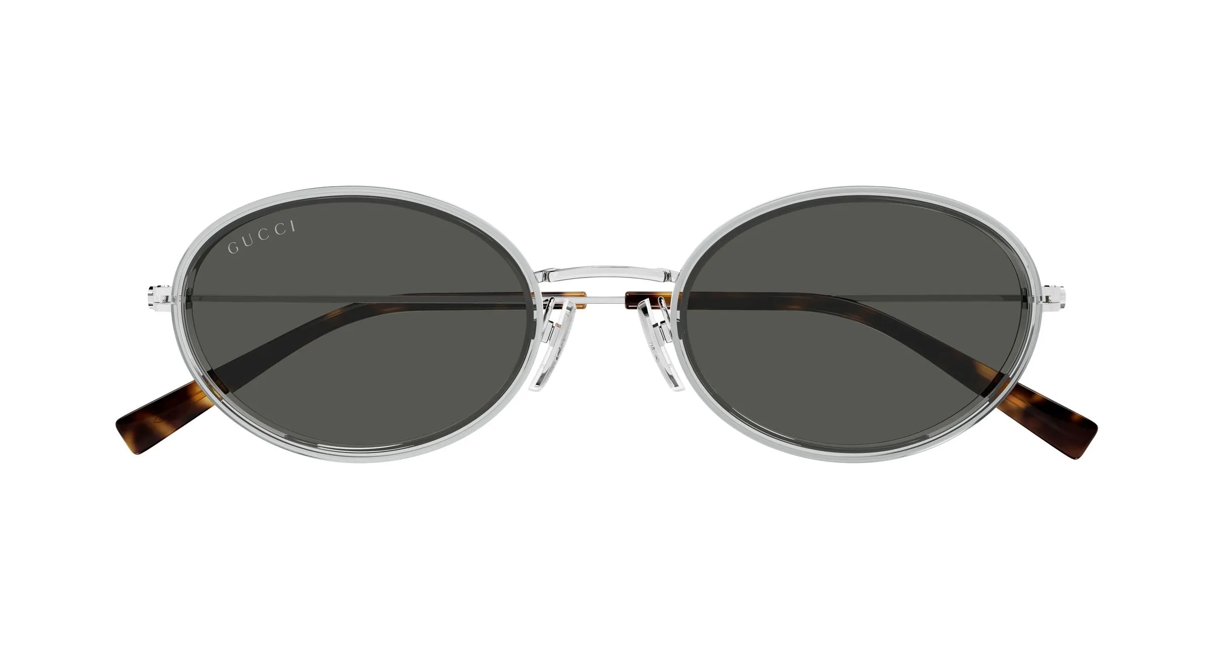 Gucci GG1980S 005 Occhiali da sole Iniettato Grigio Grigio Rotonda - immagine 2