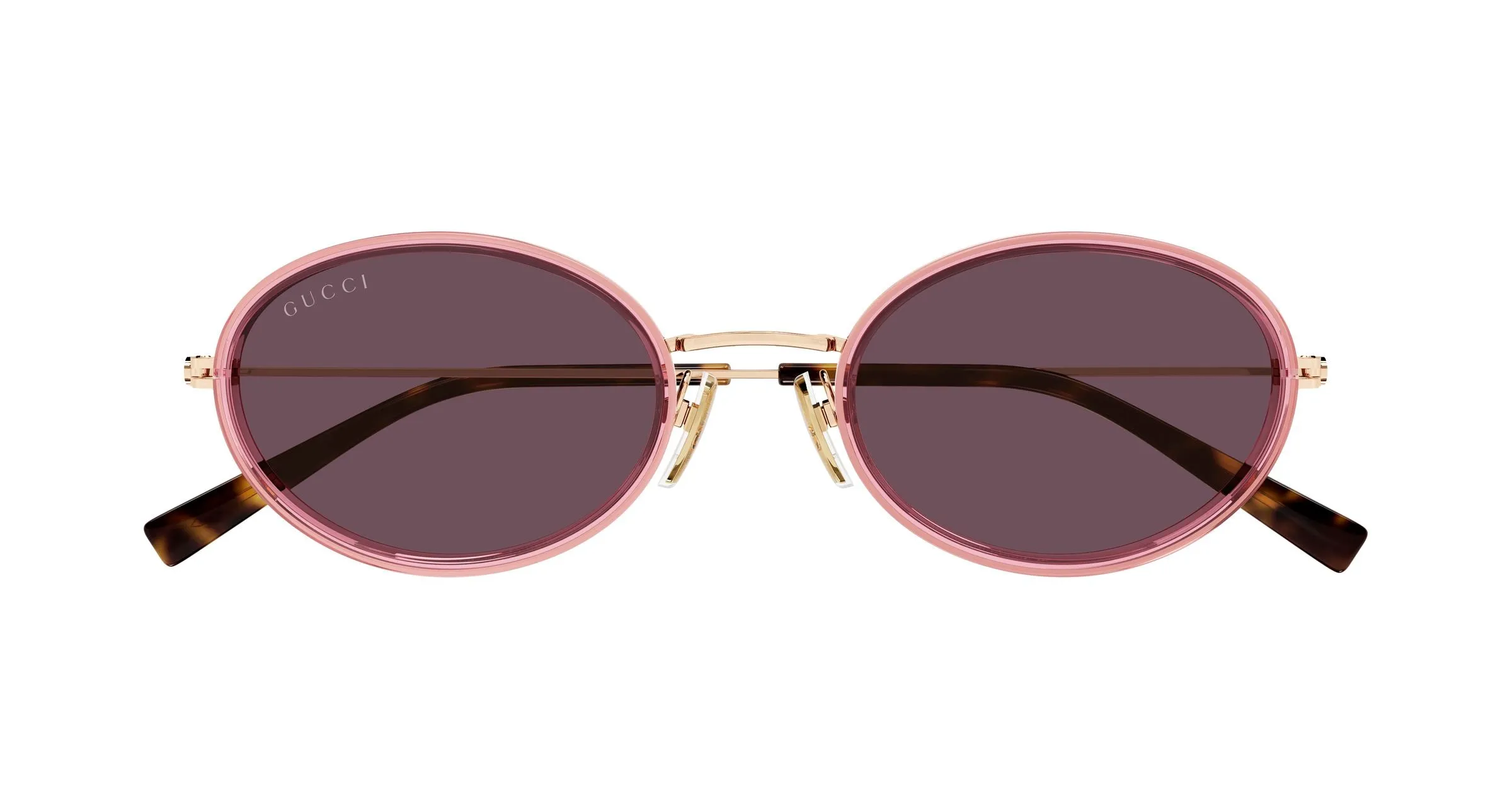 Gucci GG1980S 003 Occhiali da sole Iniettato Rosa Viola Rotonda - immagine 2