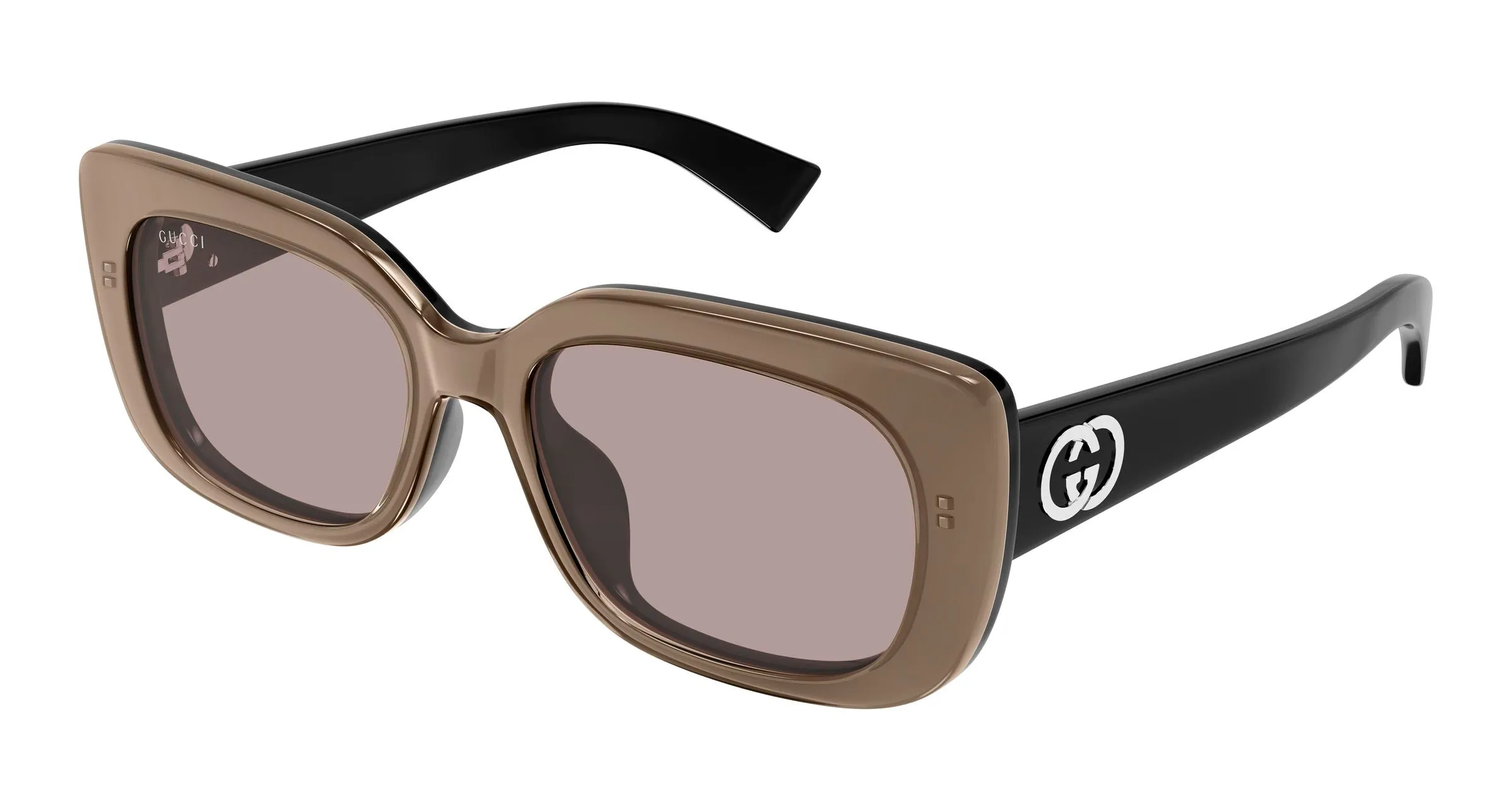 Gucci GG1979SK 004 Occhiali da sole Acetato Marrone Marrone Squadrata - immagine 1