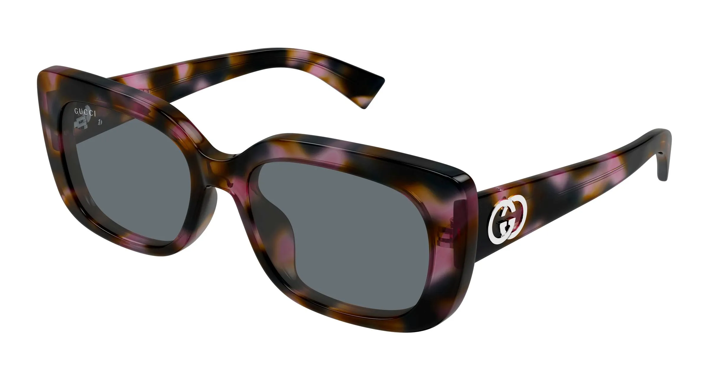 Gucci GG1979SK 003 Occhiali da sole Acetato Havana Grigio Squadrata - immagine 1