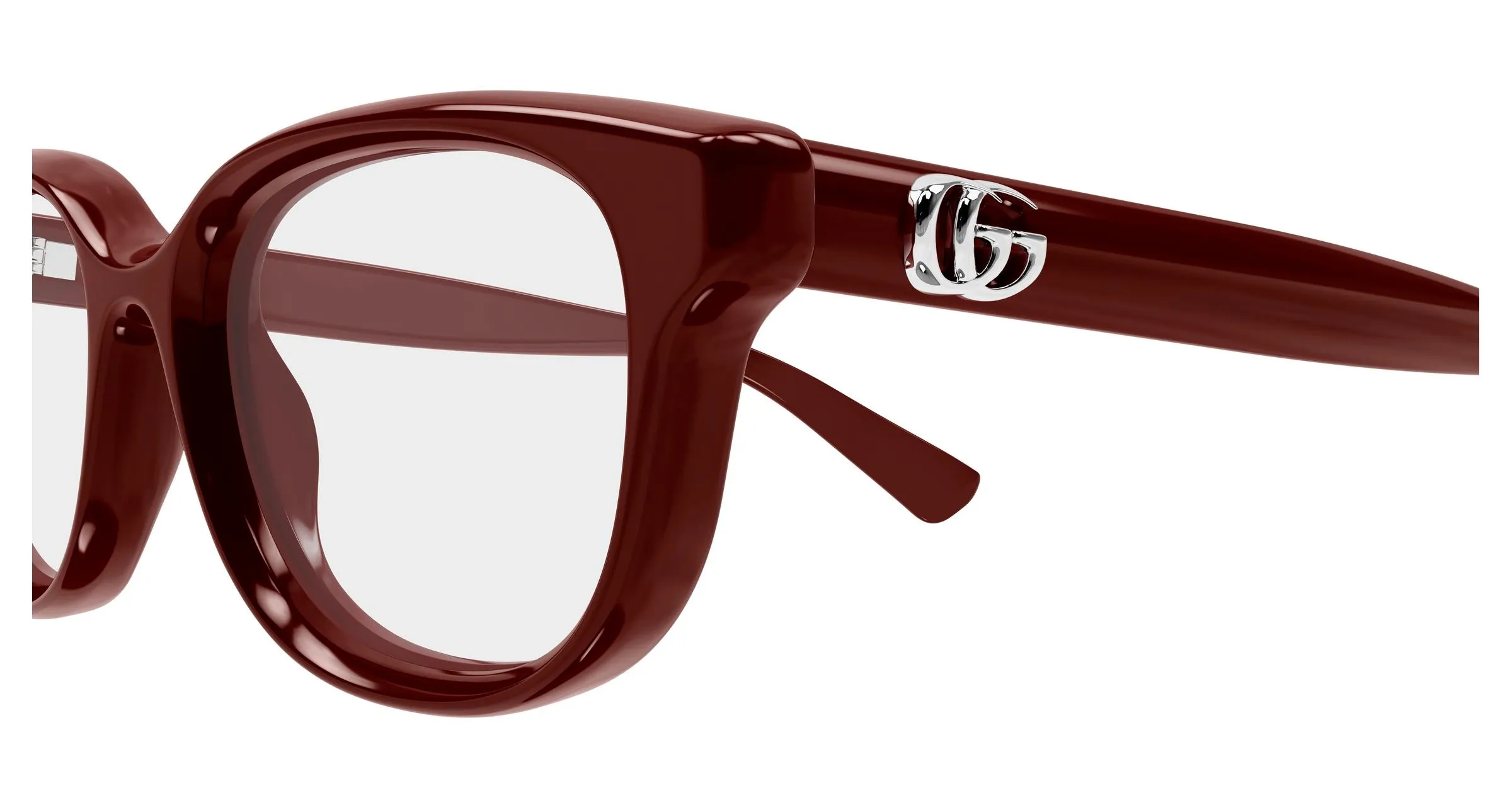 Gucci GG1978O 003 Montature da vista Iniettato Bordeaux Trasparente Squadrata - immagine 3