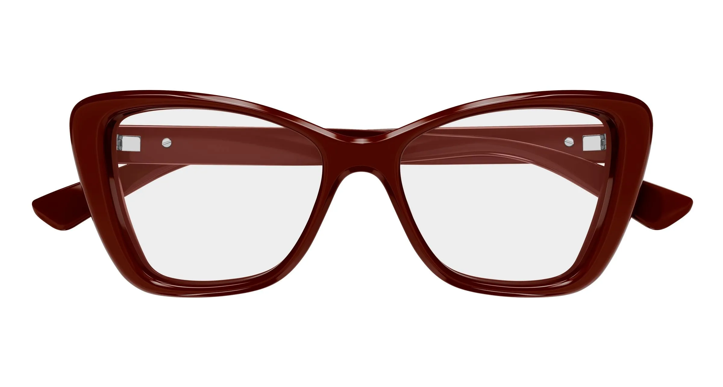Gucci GG1977O 004 Montature da vista Iniettato Bordeaux Trasparente Cat Eye - immagine 2