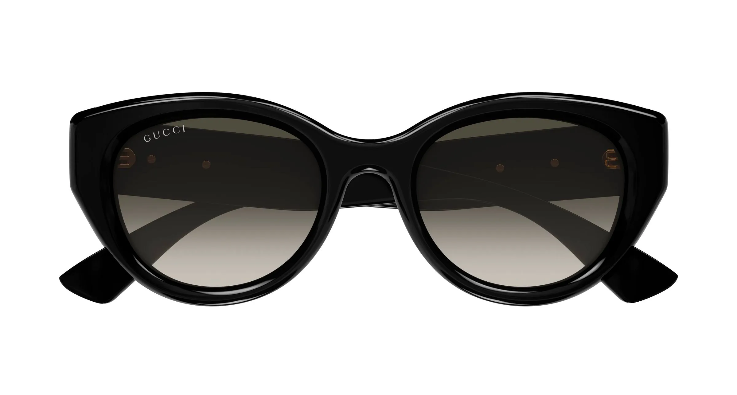 Gucci GG1976SK 002 Occhiali da sole Iniettato Nero Grigio Rotonda - immagine 2