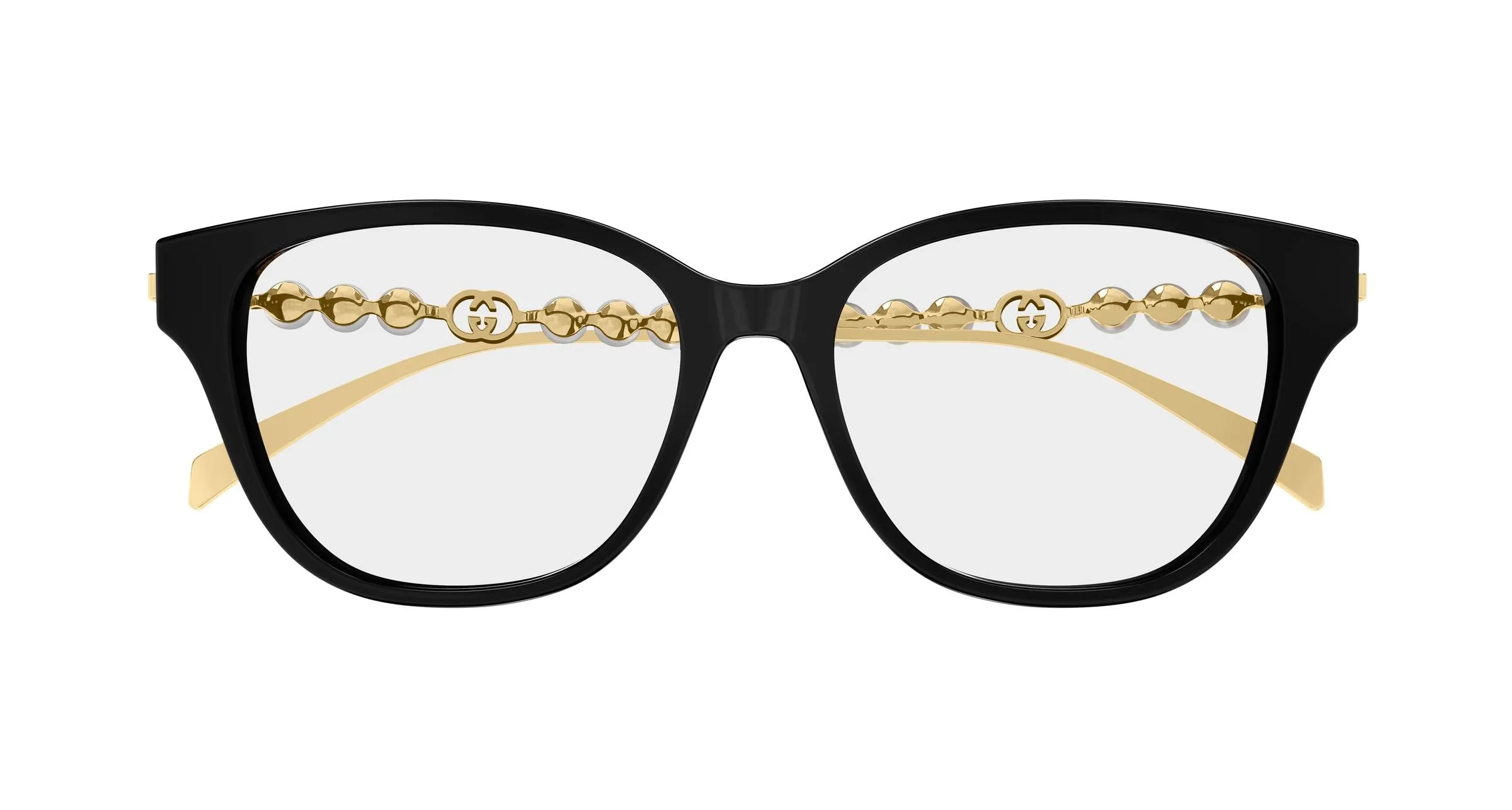 Gucci GG1972OA 001 Montature da vista Acetato Nero Trasparente Rotonda - immagine 2