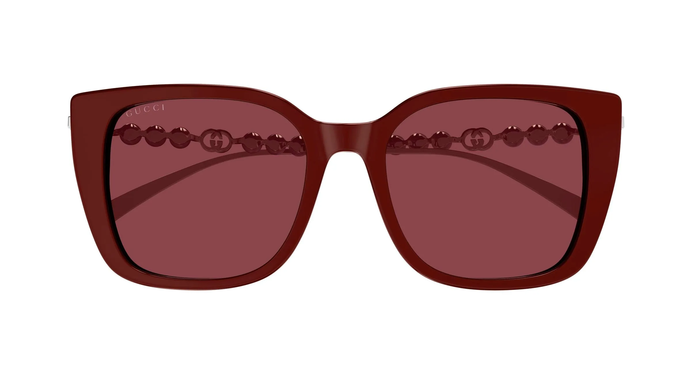 Gucci GG1971SA 004 Occhiali da sole Acetato Bordeaux Rosso Farfalla - immagine 2