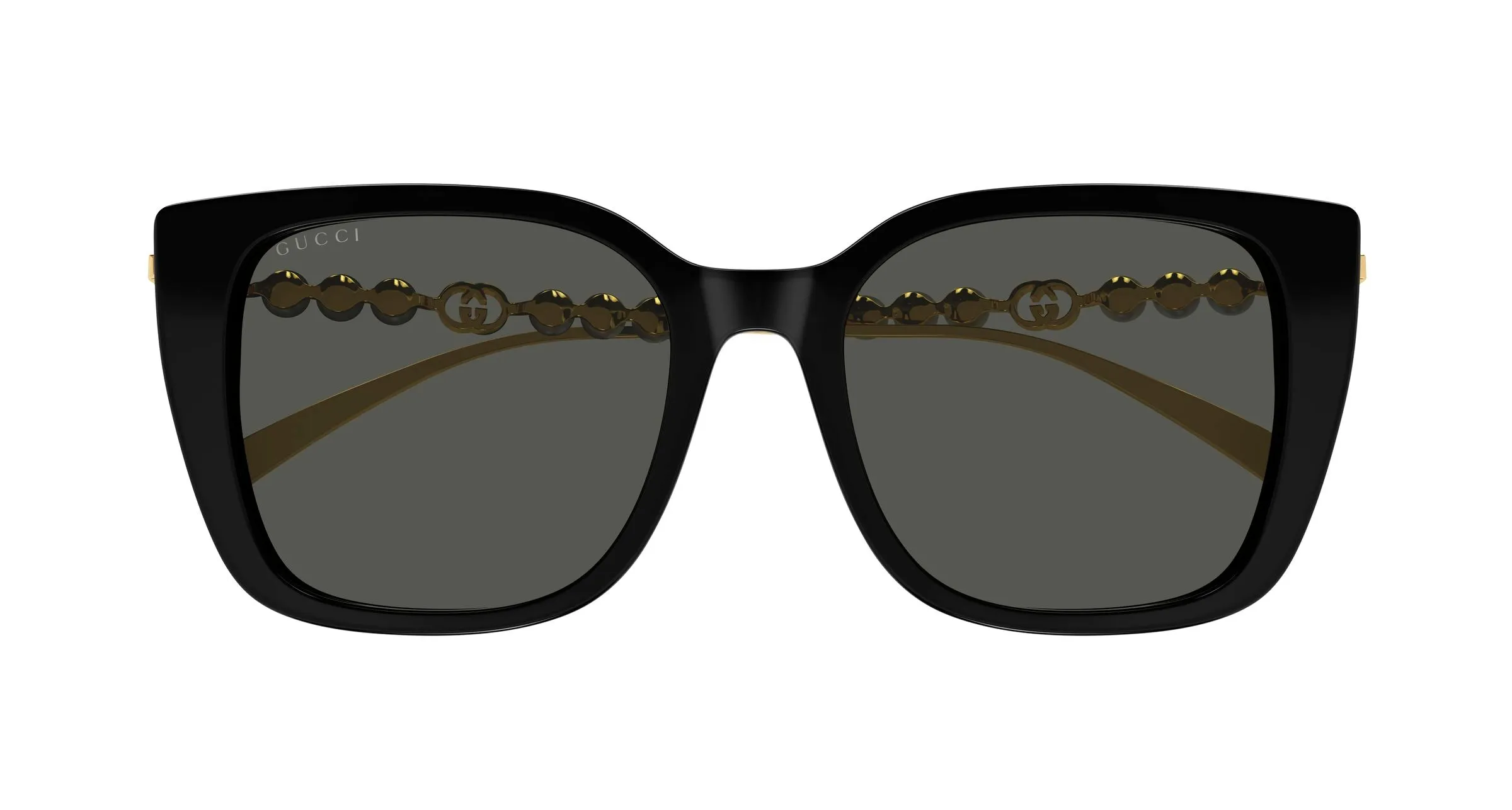 Gucci GG1971SA 001 Occhiali da sole Acetato Nero Grigio Farfalla - immagine 2