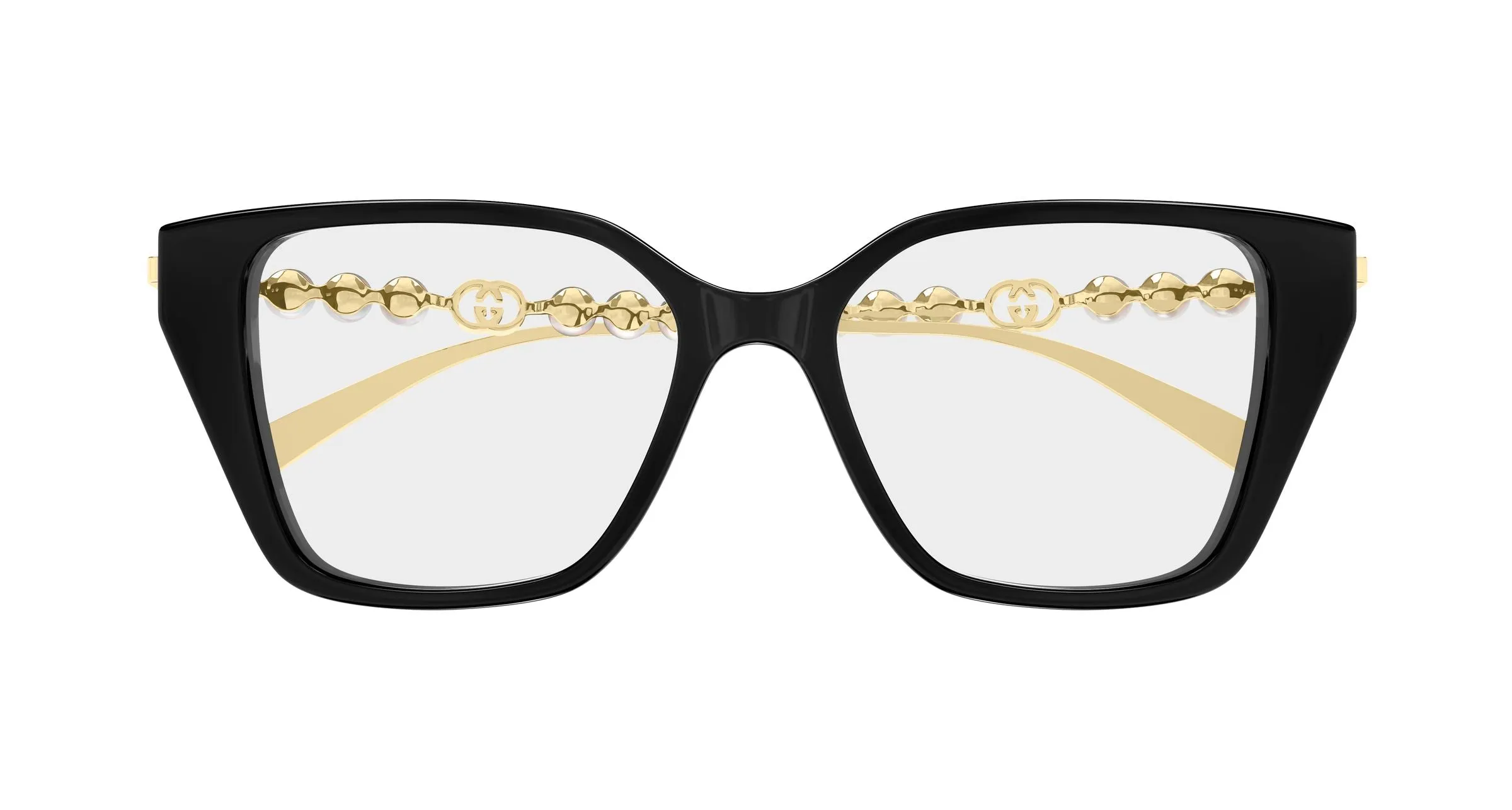 Gucci GG1969O 001 Montature da vista Acetato Nero Trasparente Cat Eye - immagine 2