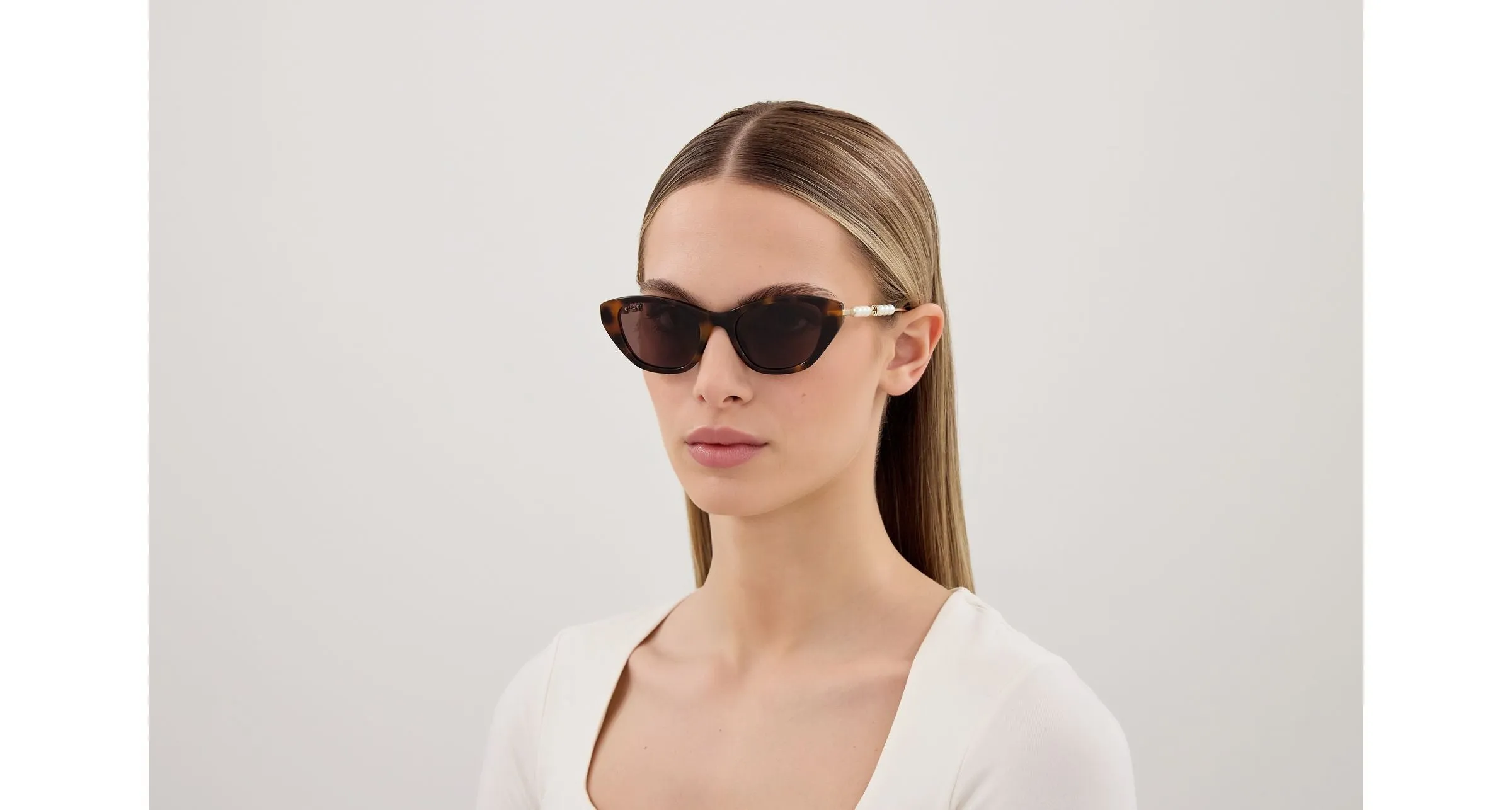 Gucci GG1968S 003 Occhiali da sole Acetato Havana Marrone Cat Eye - immagine 4