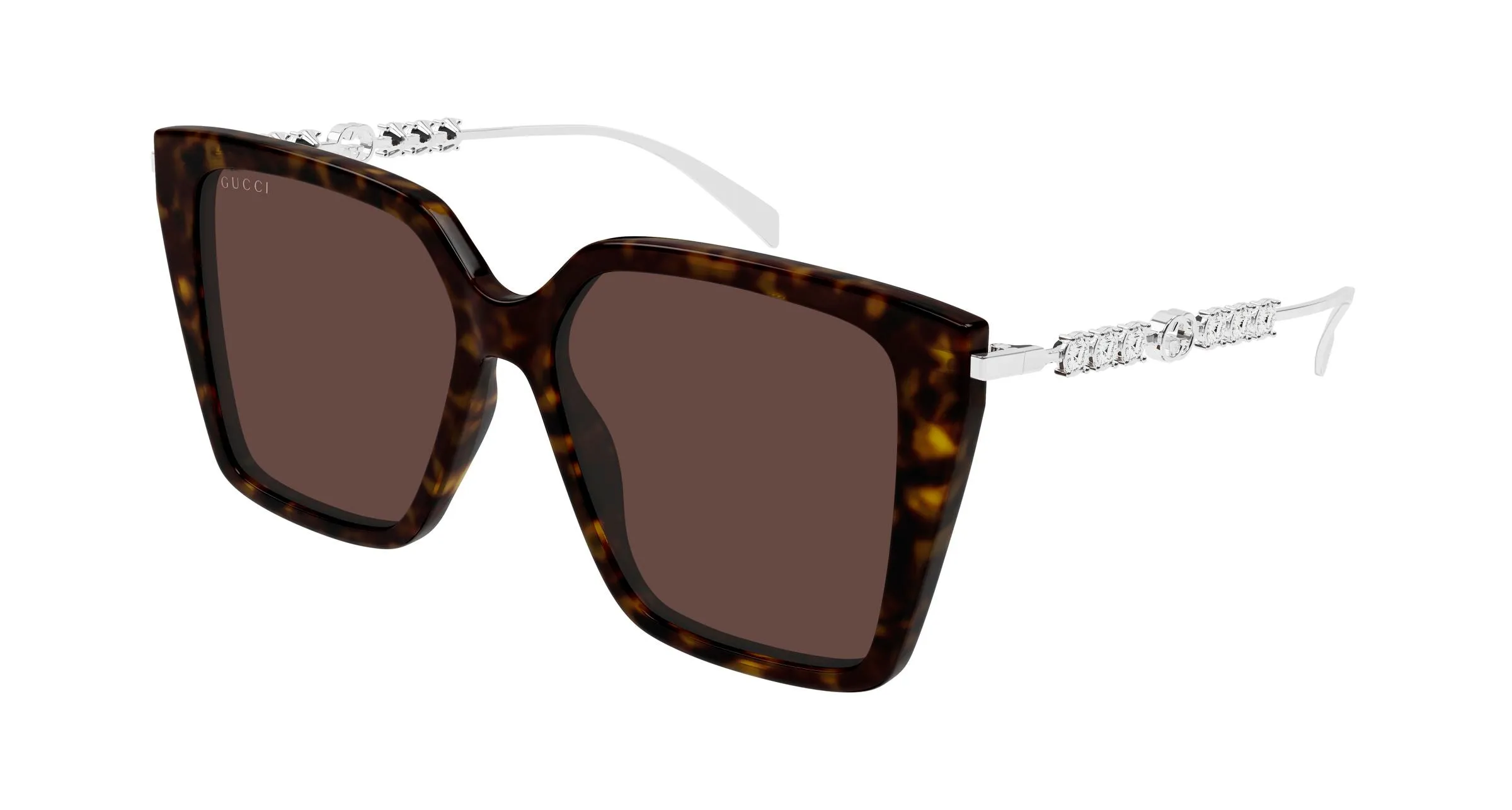 Gucci GG1967S 003 Occhiali da sole Acetato Havana Marrone Farfalla - immagine 1