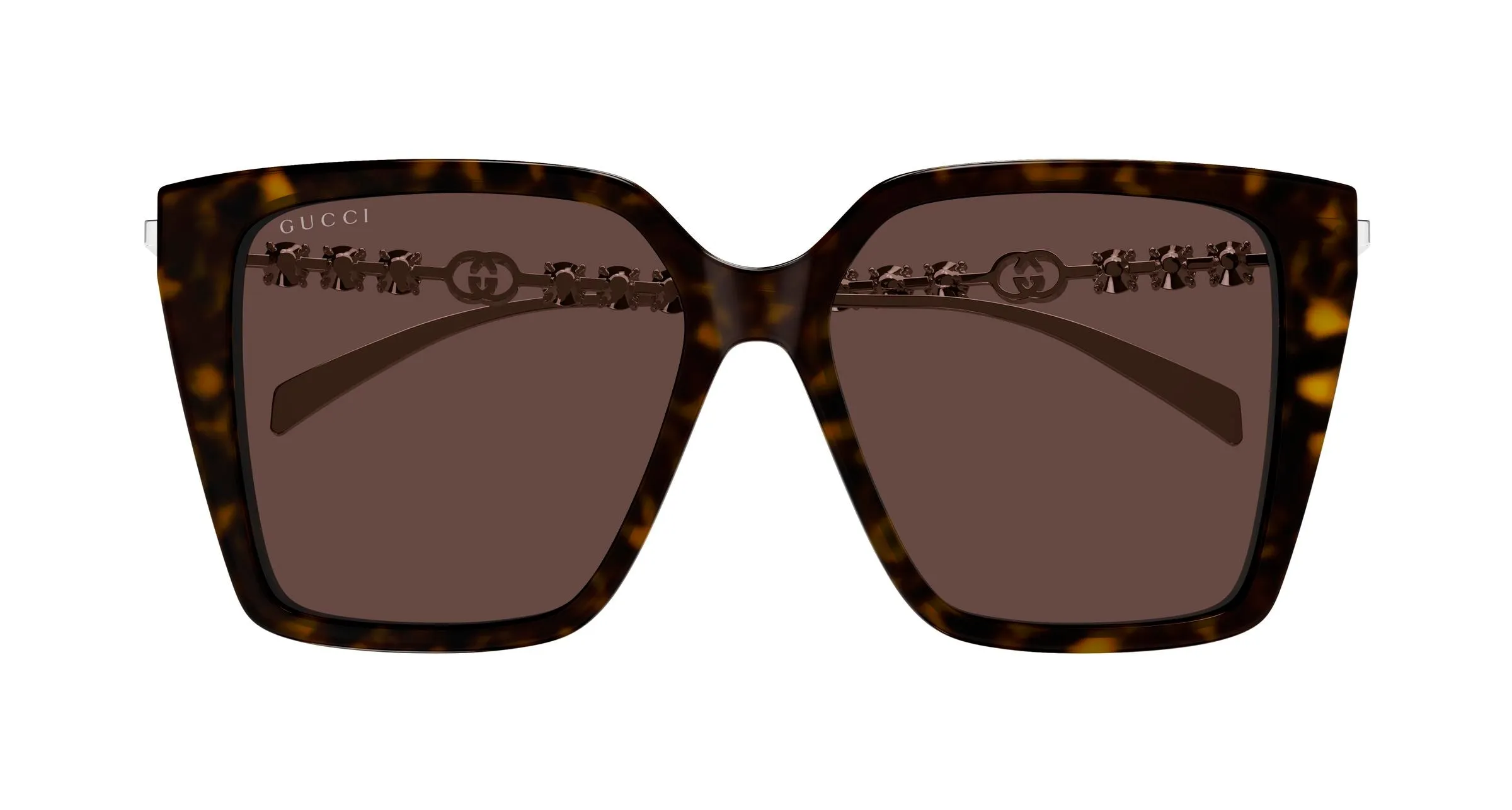 Gucci GG1967S 003 Occhiali da sole Acetato Havana Marrone Farfalla - immagine 2