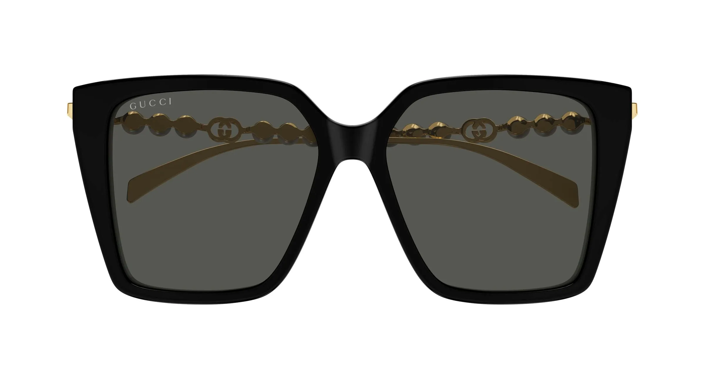 Gucci GG1967S 001 Occhiali da sole Acetato Nero Grigio Farfalla - immagine 2