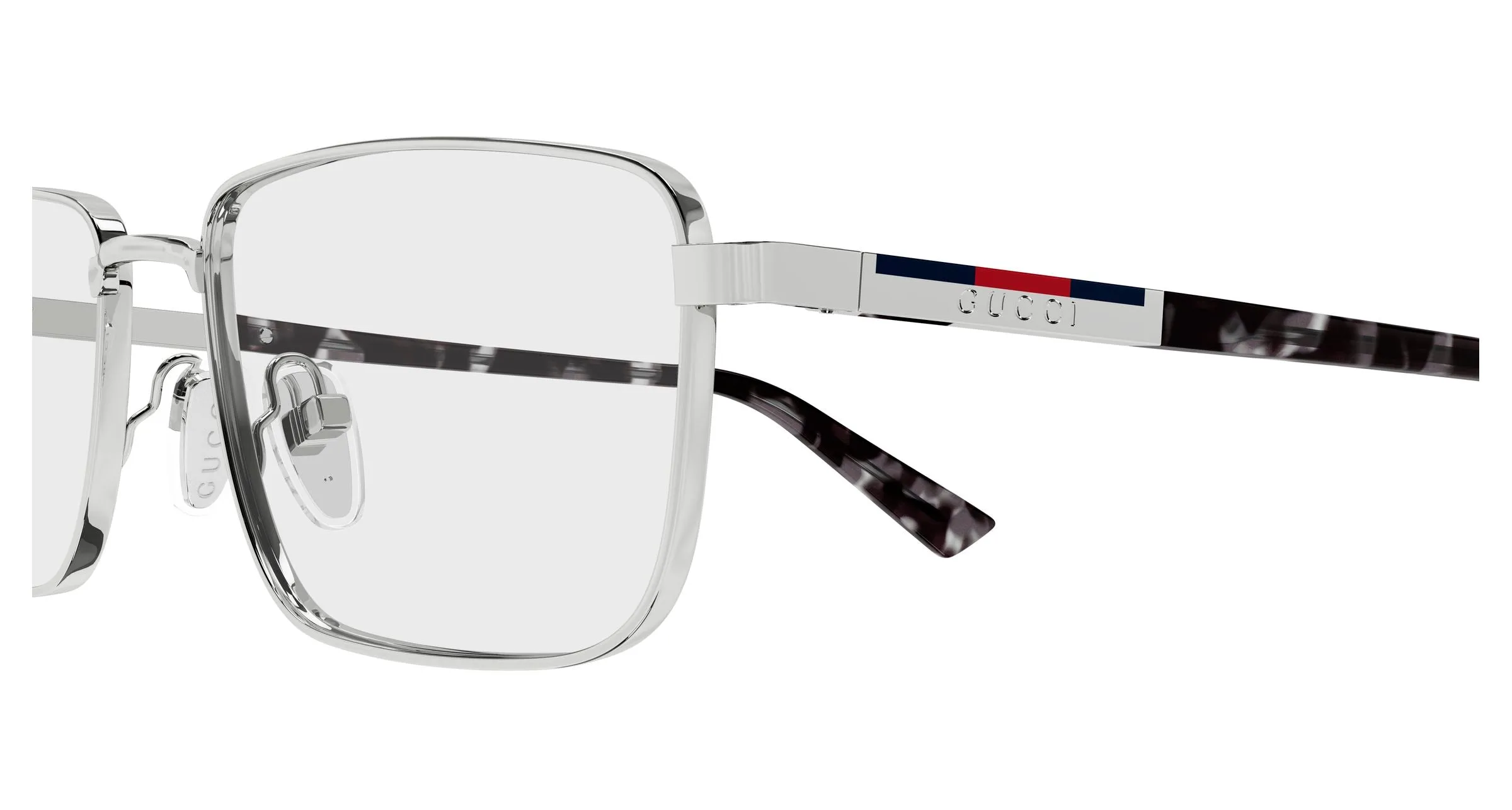 Gucci GG1964O 003 Montature da vista Metallo Rutenio Trasparente Squadrata - immagine 3