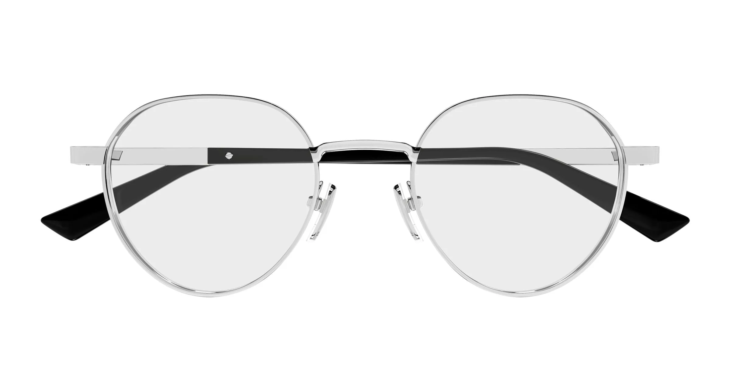 Gucci GG1963O 001 Montature da vista Metallo Argento Trasparente Rotonda - immagine 2