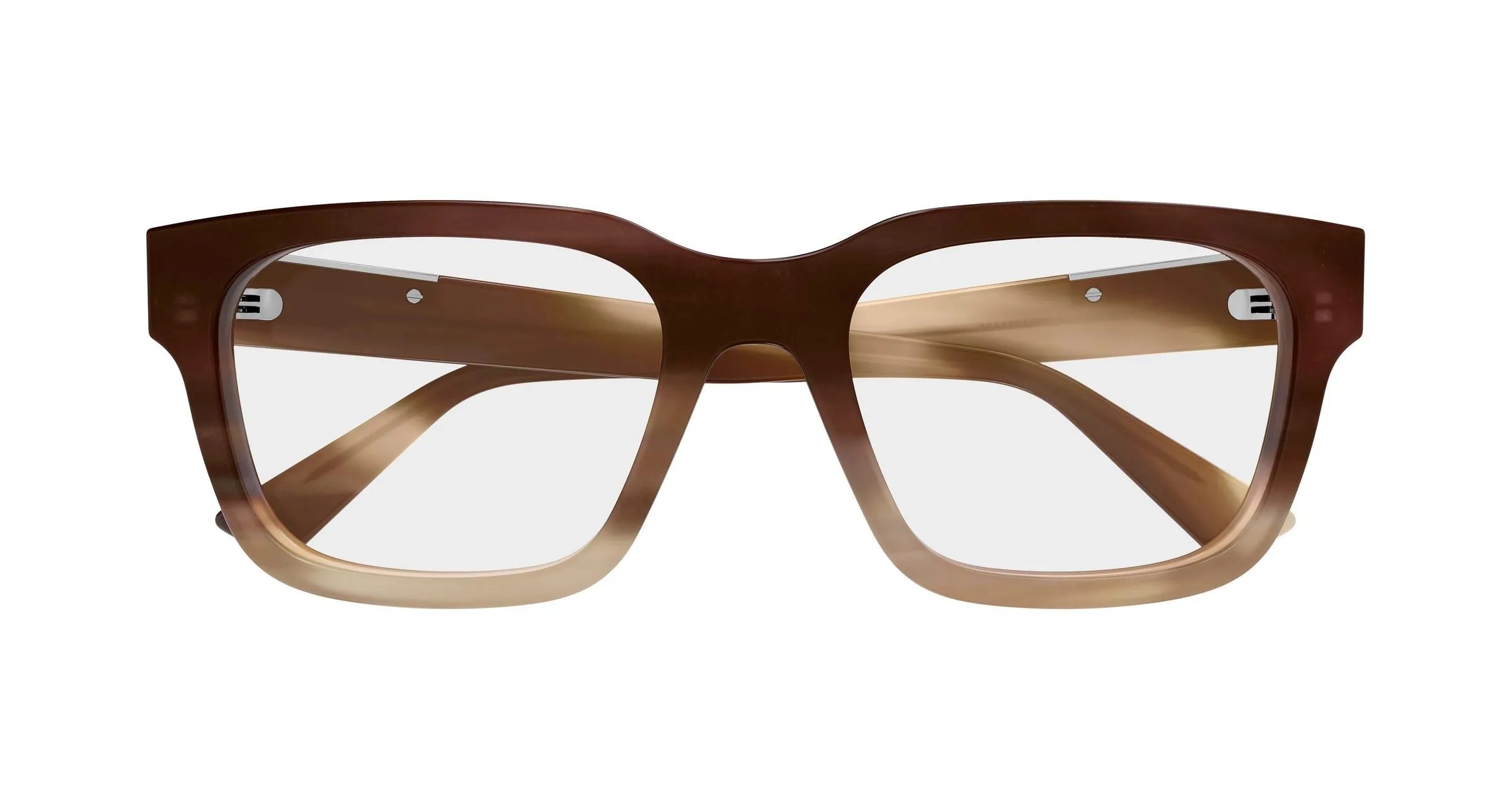 Gucci GG1961O 004 Montature da vista Acetato Havana Trasparente Squadrata - immagine 2