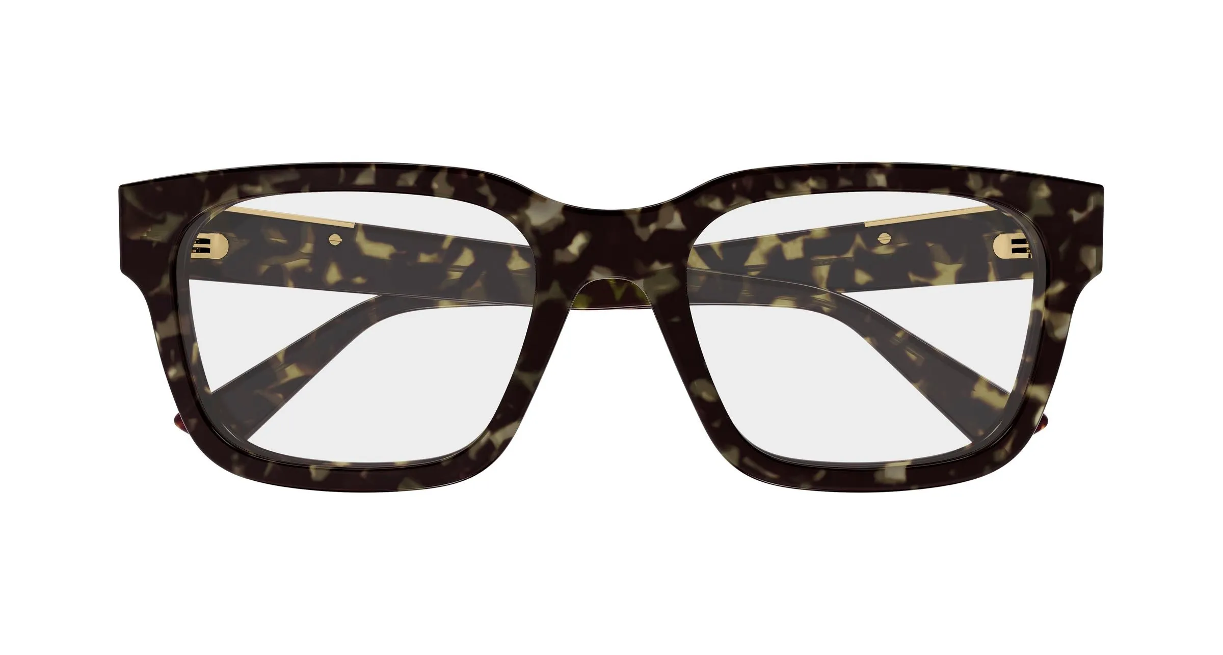 Gucci GG1961O 003 Montature da vista Acetato Havana Trasparente Squadrata - immagine 2