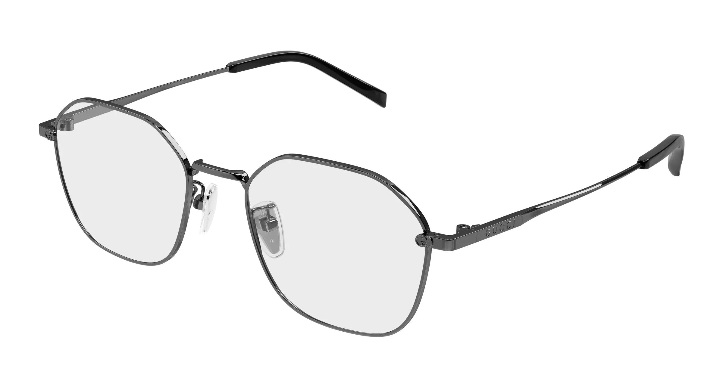 Gucci GG1956OK 003 Montature da vista Metallo Rutenio Trasparente Squadrata - immagine 1
