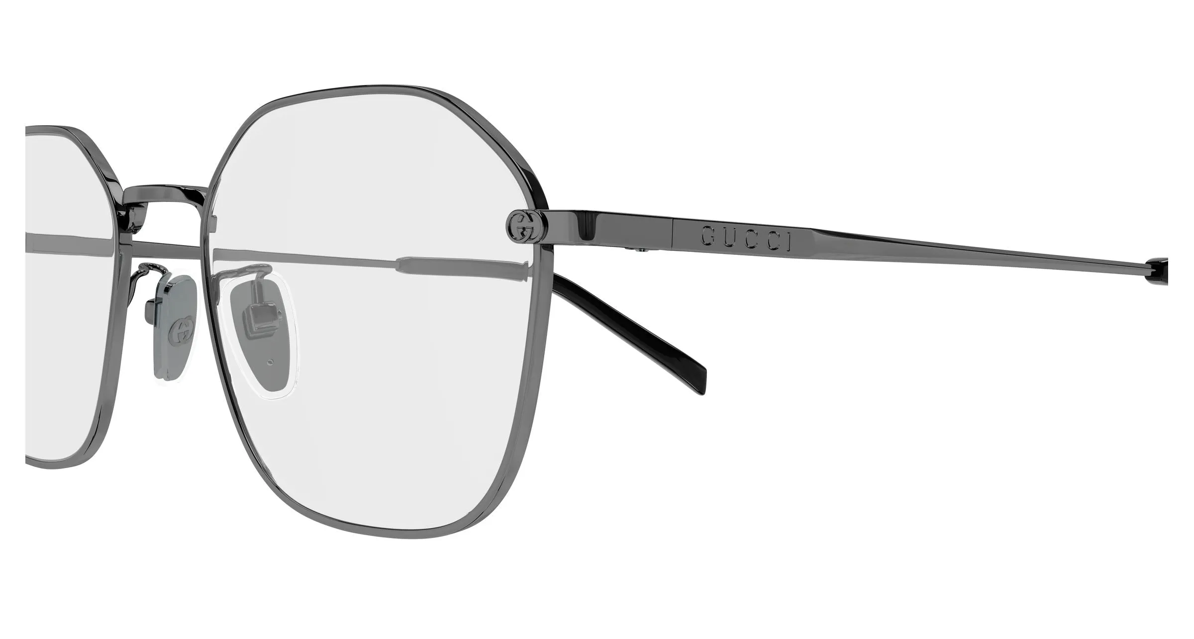 Gucci GG1956OK 003 Montature da vista Metallo Rutenio Trasparente Squadrata - immagine 3