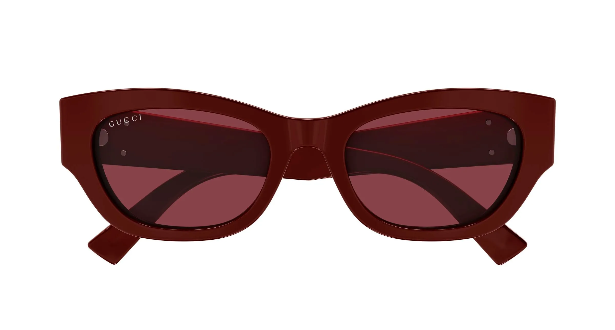 Gucci GG1954SA 003 Occhiali da sole Acetato Bordeaux Rosso Cat Eye - immagine 2