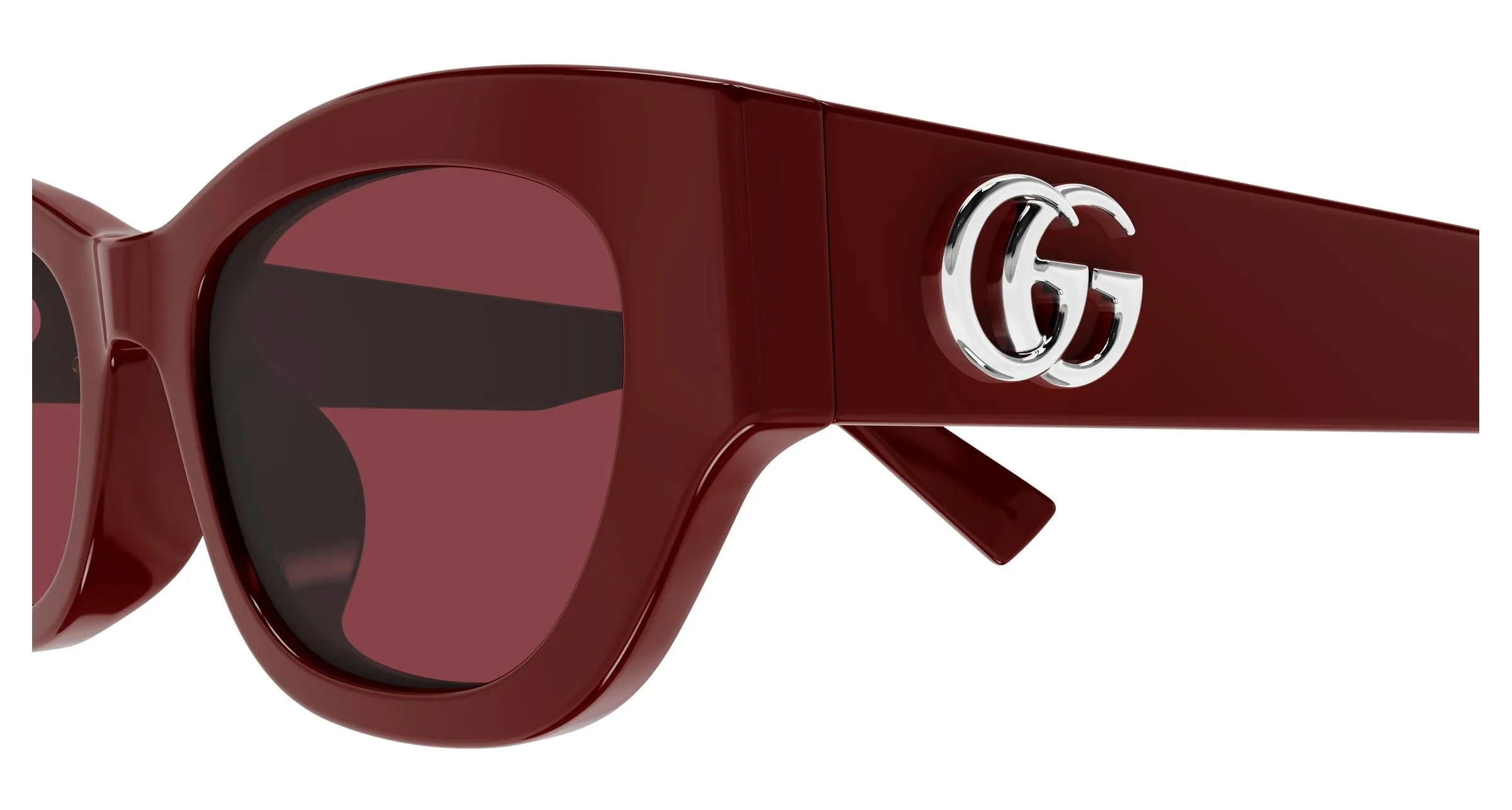 Gucci GG1954SA 003 Occhiali da sole Acetato Bordeaux Rosso Cat Eye - immagine 3