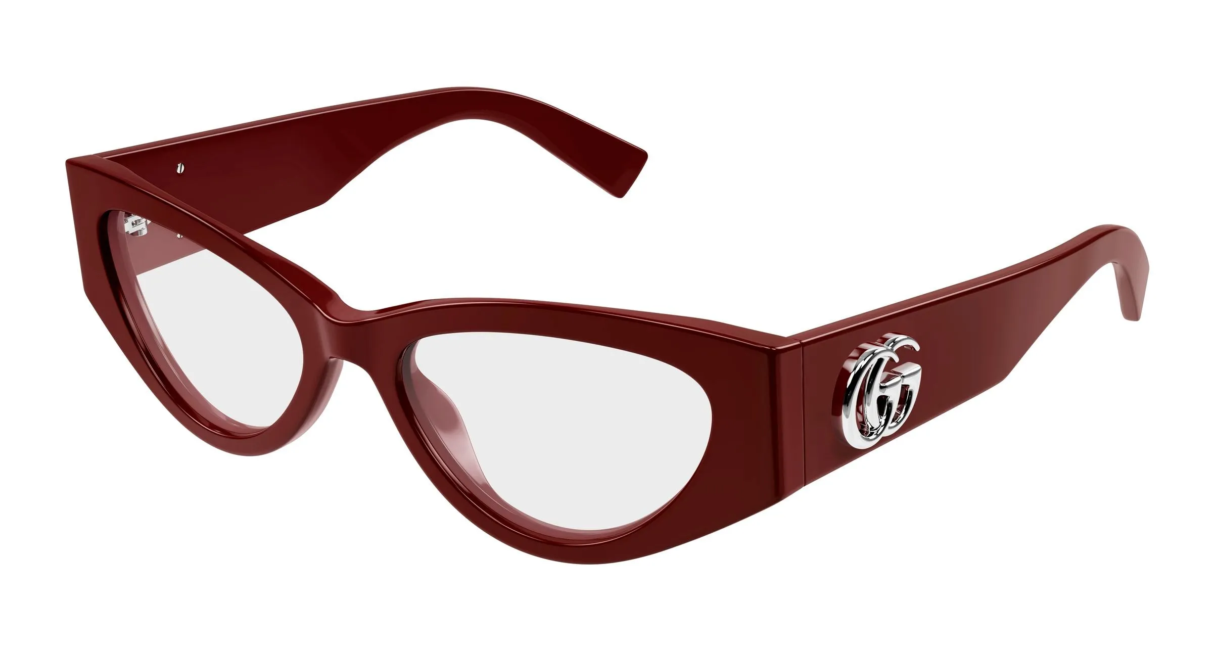 Gucci GG1953O 003 Montature da vista Acetato Bordeaux Trasparente Cat Eye - immagine 1