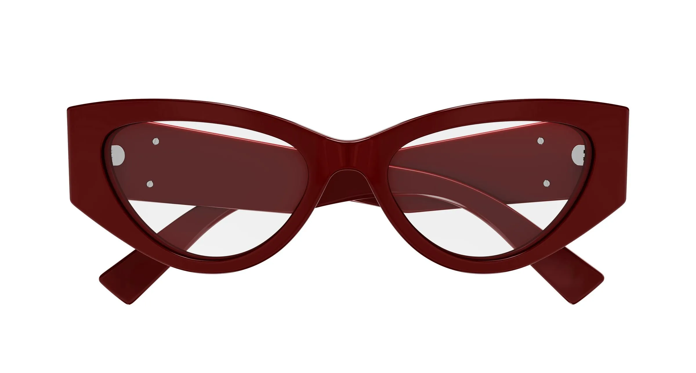 Gucci GG1953O 003 Montature da vista Acetato Bordeaux Trasparente Cat Eye - immagine 2