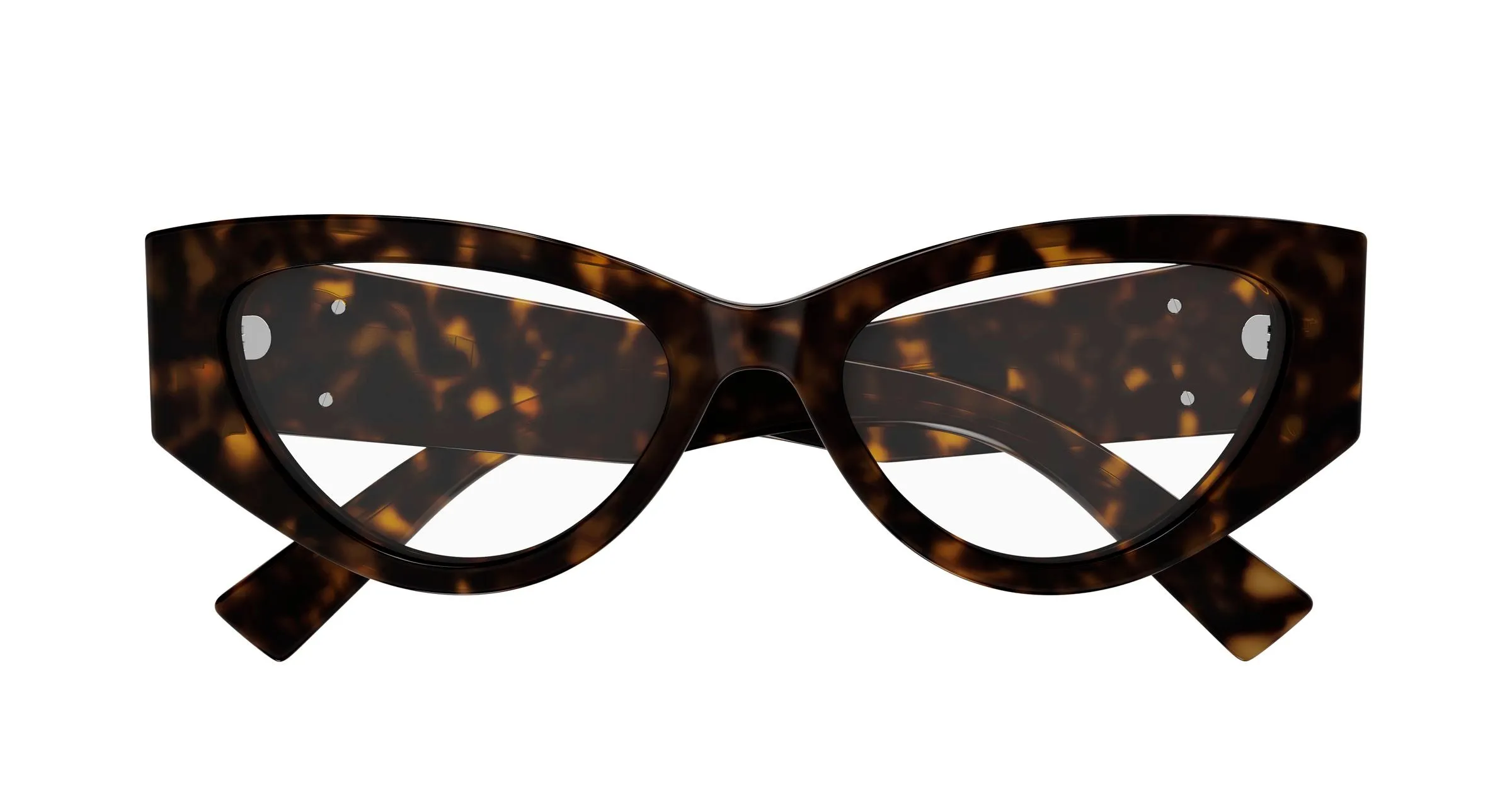 Gucci GG1953O 002 Montature da vista Acetato Havana Trasparente Cat Eye - immagine 2