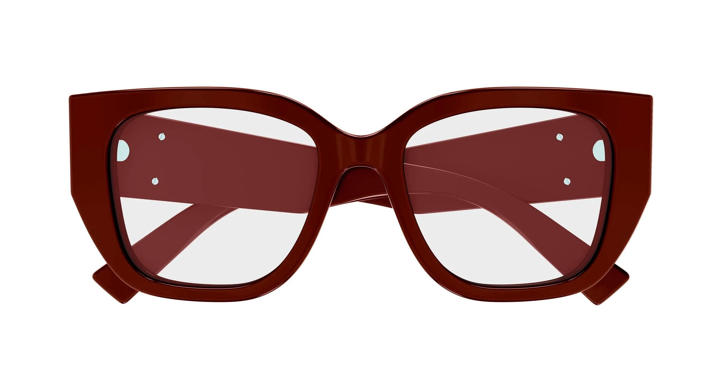 Gucci GG1952O 003 Montature da vista Acetato Bordeaux Trasparente Farfalla - immagine 2