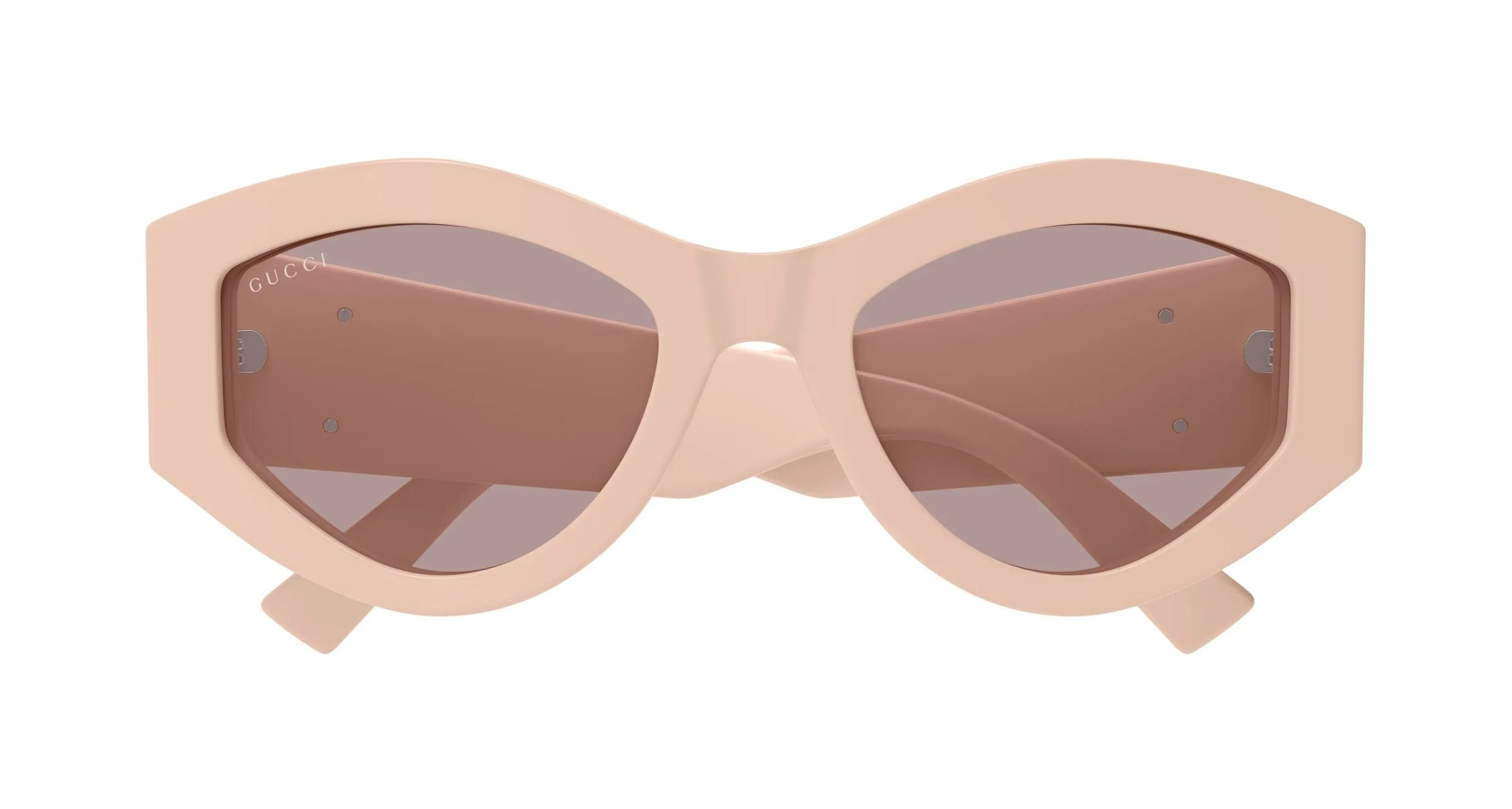 Gucci GG1951S 005 Occhiali da sole Acetato Rosa Marrone Geometrica - immagine 2