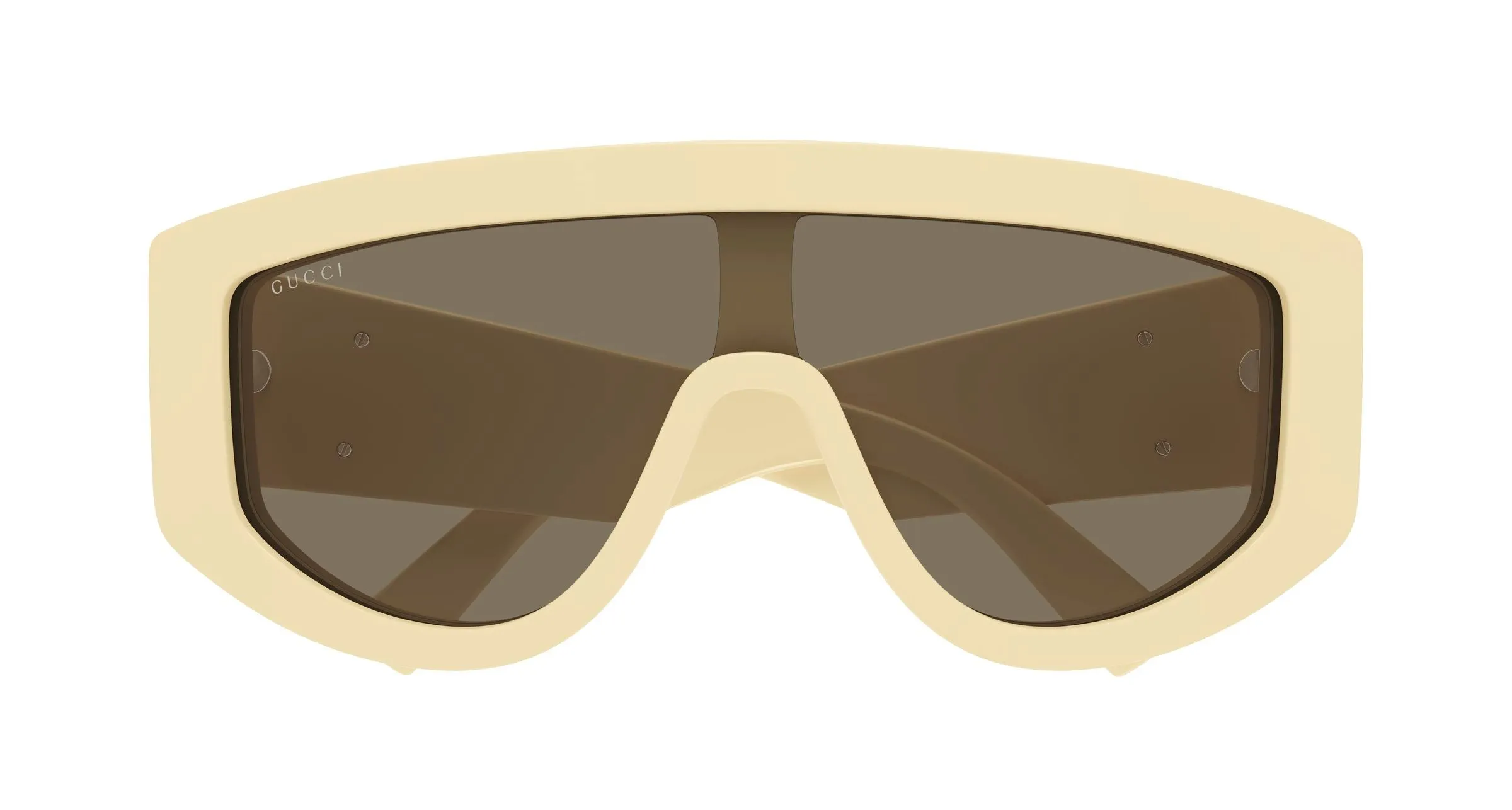 Gucci GG1950S 004 Occhiali da sole Acetato Avorio Marrone Maschera - immagine 2