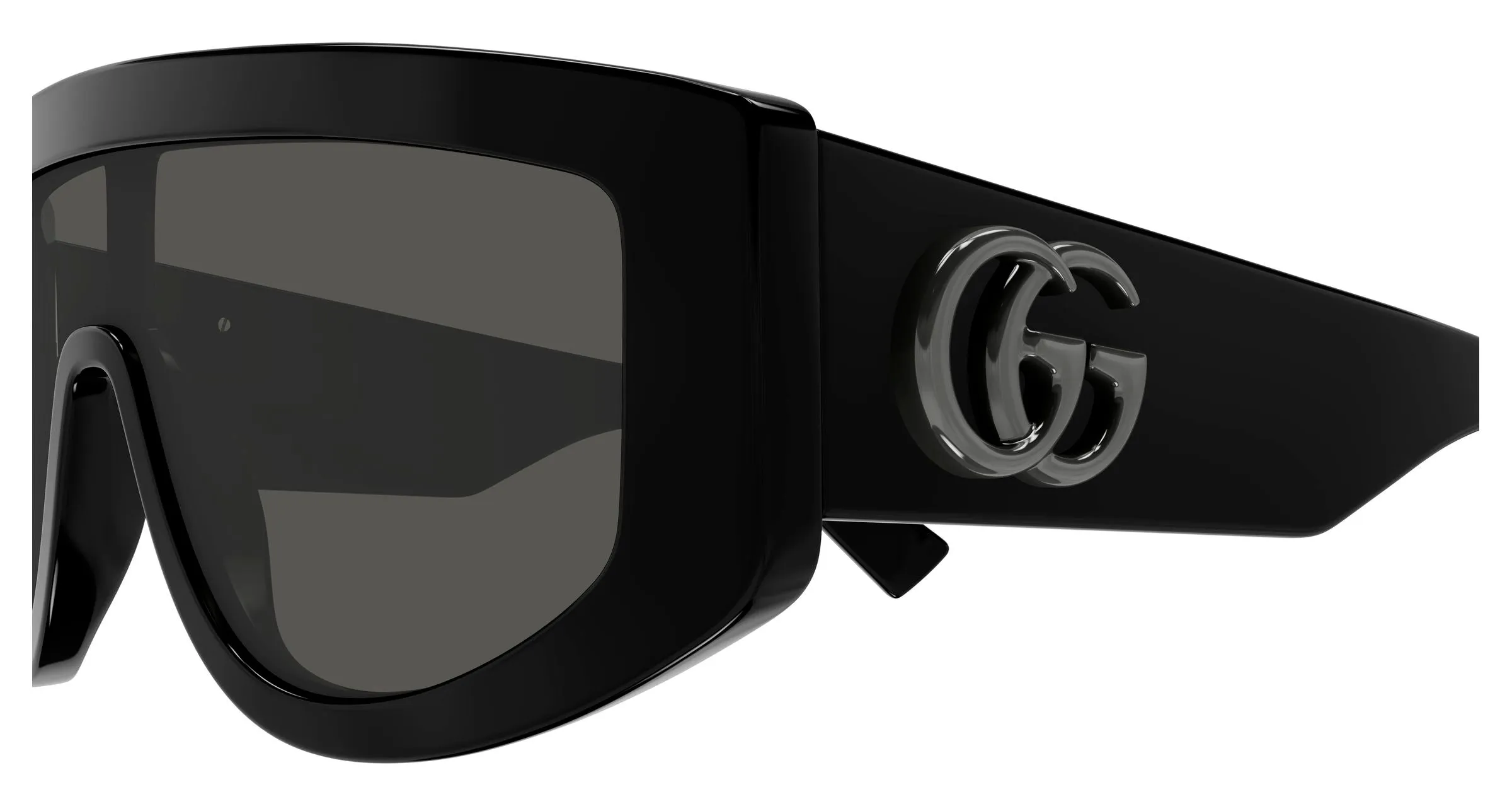 Gucci GG1950S 001 Occhiali da sole Acetato Nero Grigio Maschera - immagine 3