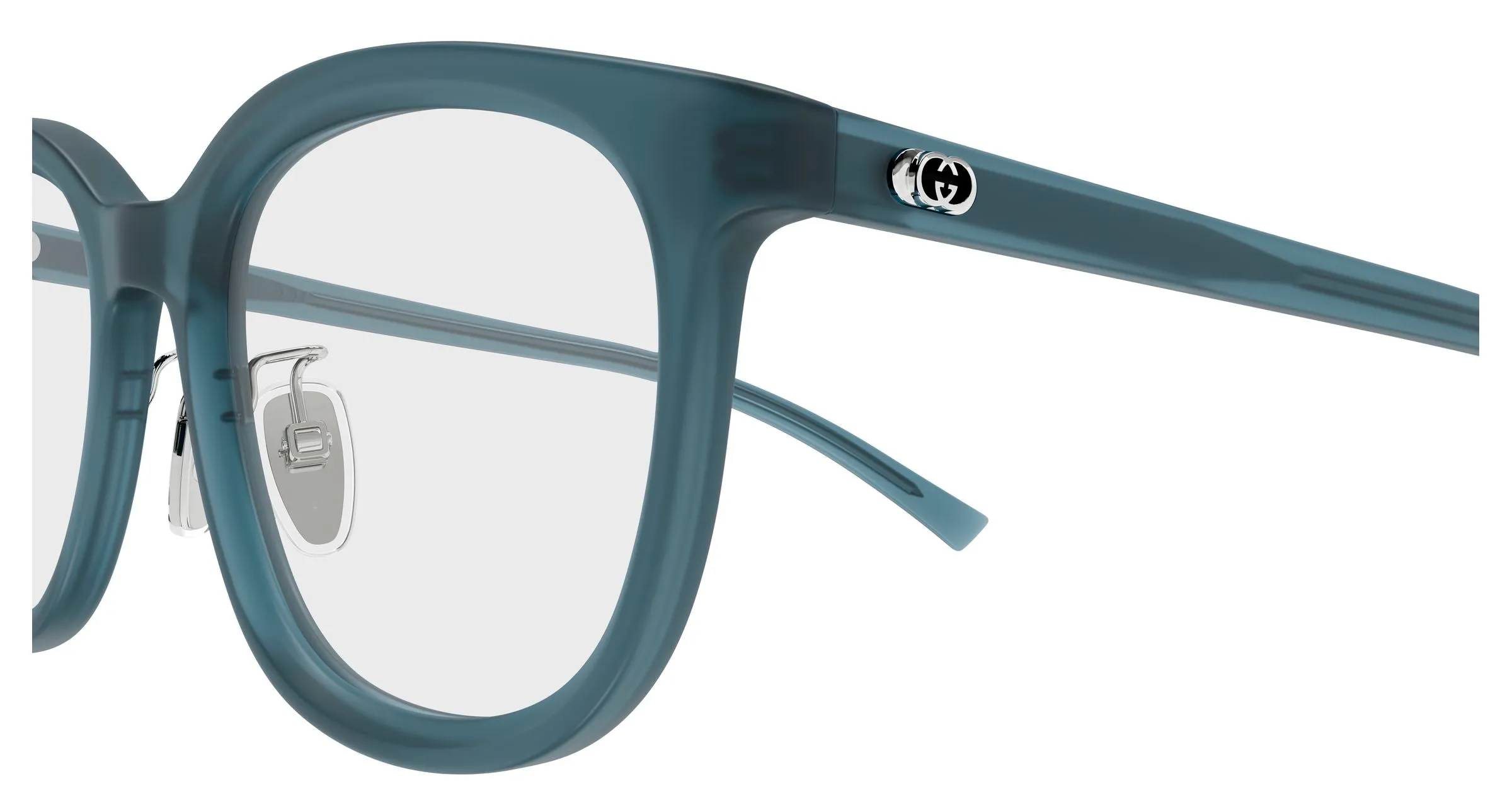 Gucci GG1949OK 003 Montature da vista Acetato Blu Trasparente Rotonda - immagine 3
