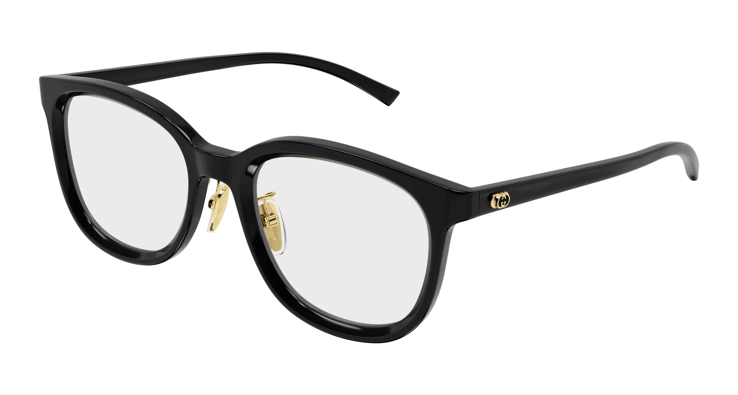 Gucci GG1949OK 001 Montature da vista Acetato Nero Trasparente Rotonda - immagine 1